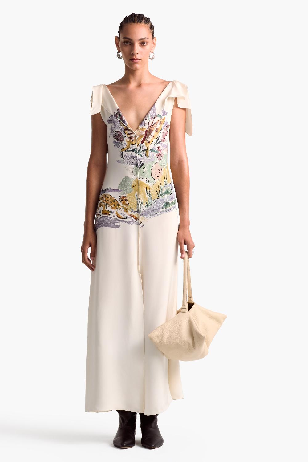 altuzarra Jophee Dress Ivory Mythical Scenery