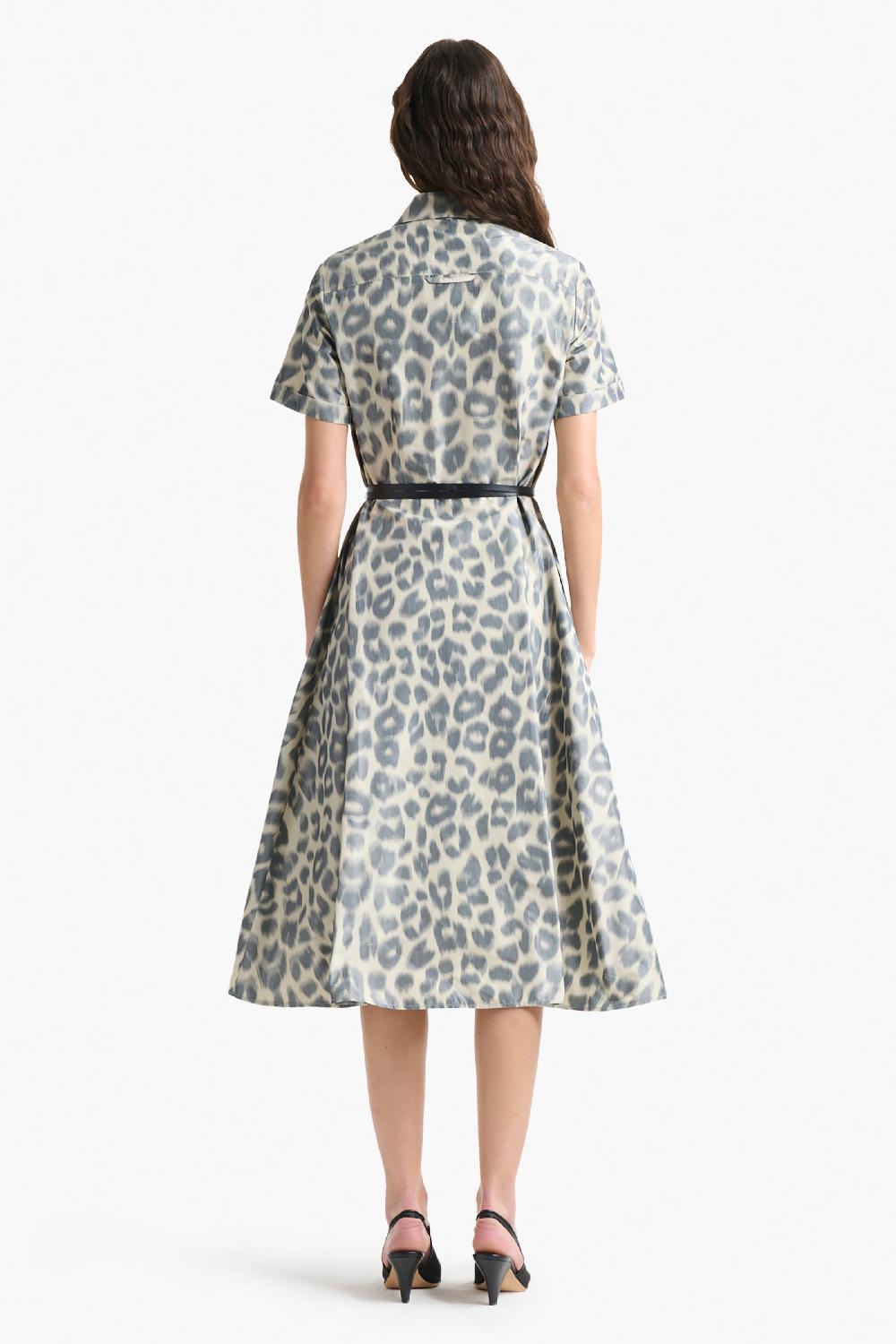 Altuzarra Kiera Dress Antique Pearl Leopard