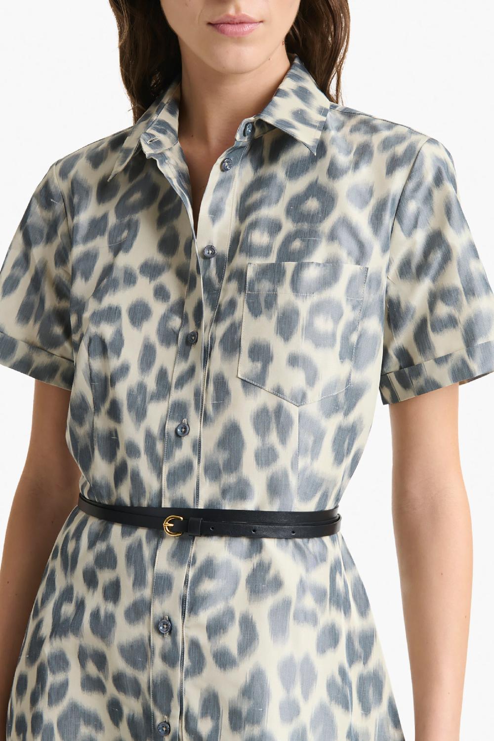 Altuzarra Kiera Dress Antique Pearl Leopard