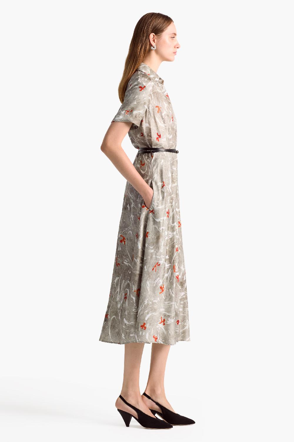 Altuzarra Kiera Dress Smoked Glass Marbled