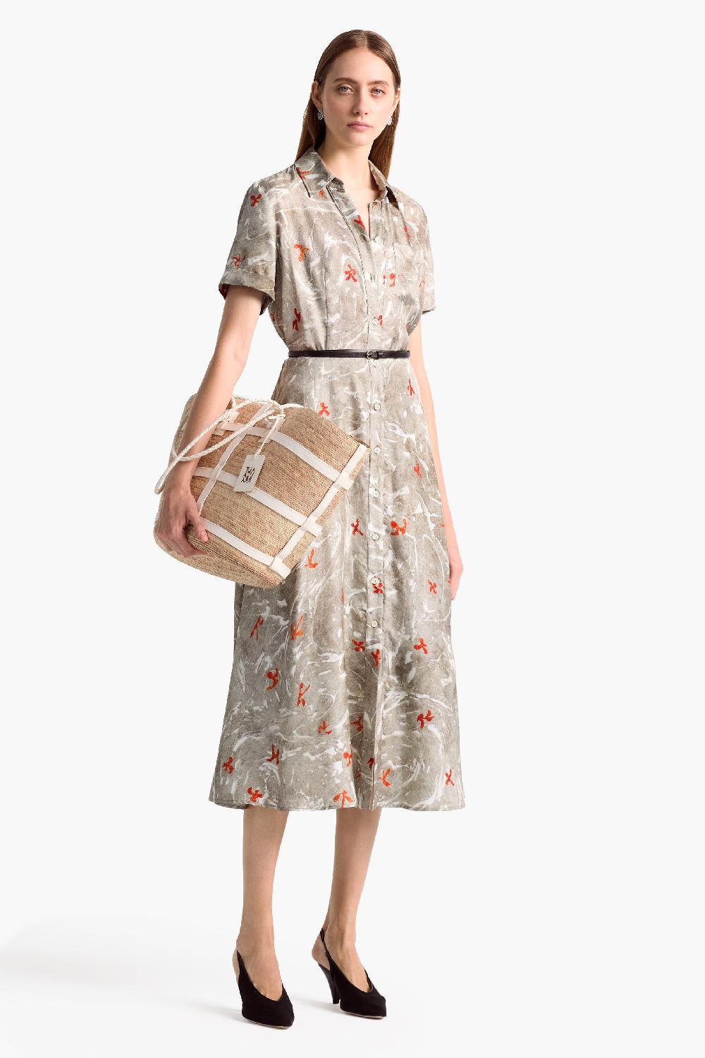 altuzarra Kiera Dress Smoked Glass Marbled