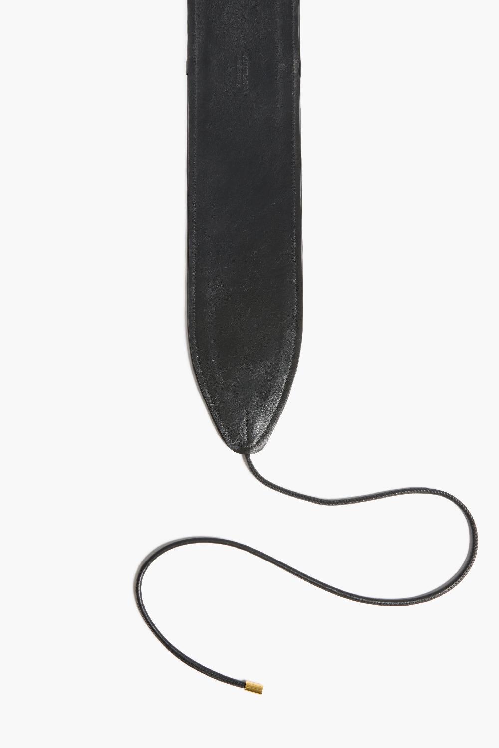 altuzarra Lace Tie Wide Belt Black