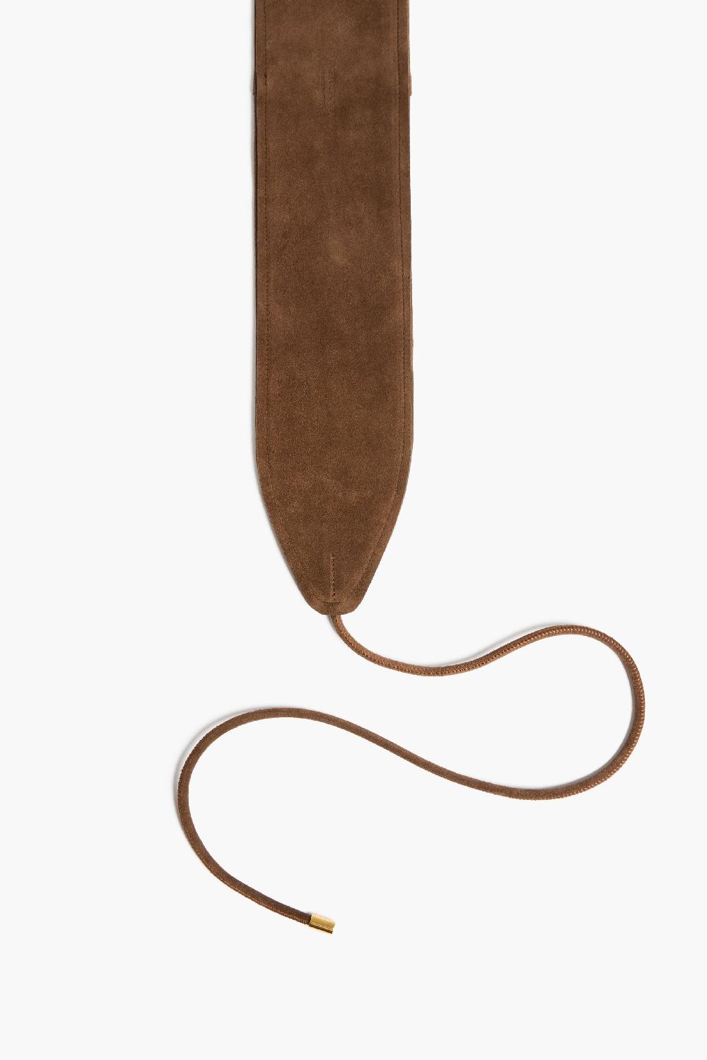 altuzarra Lace Tie Wide Belt Chocolate