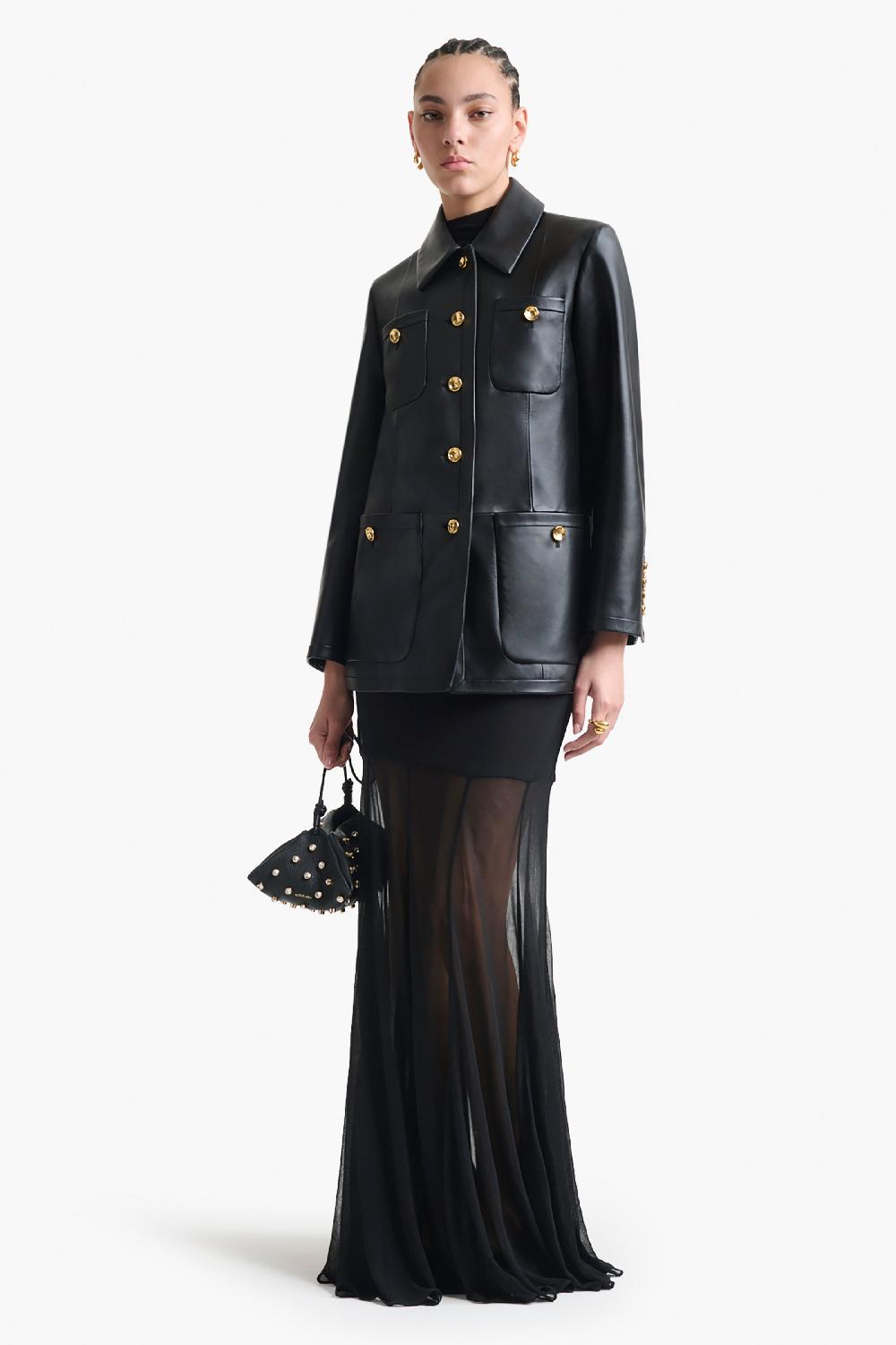 altuzarra Leni Coat Black