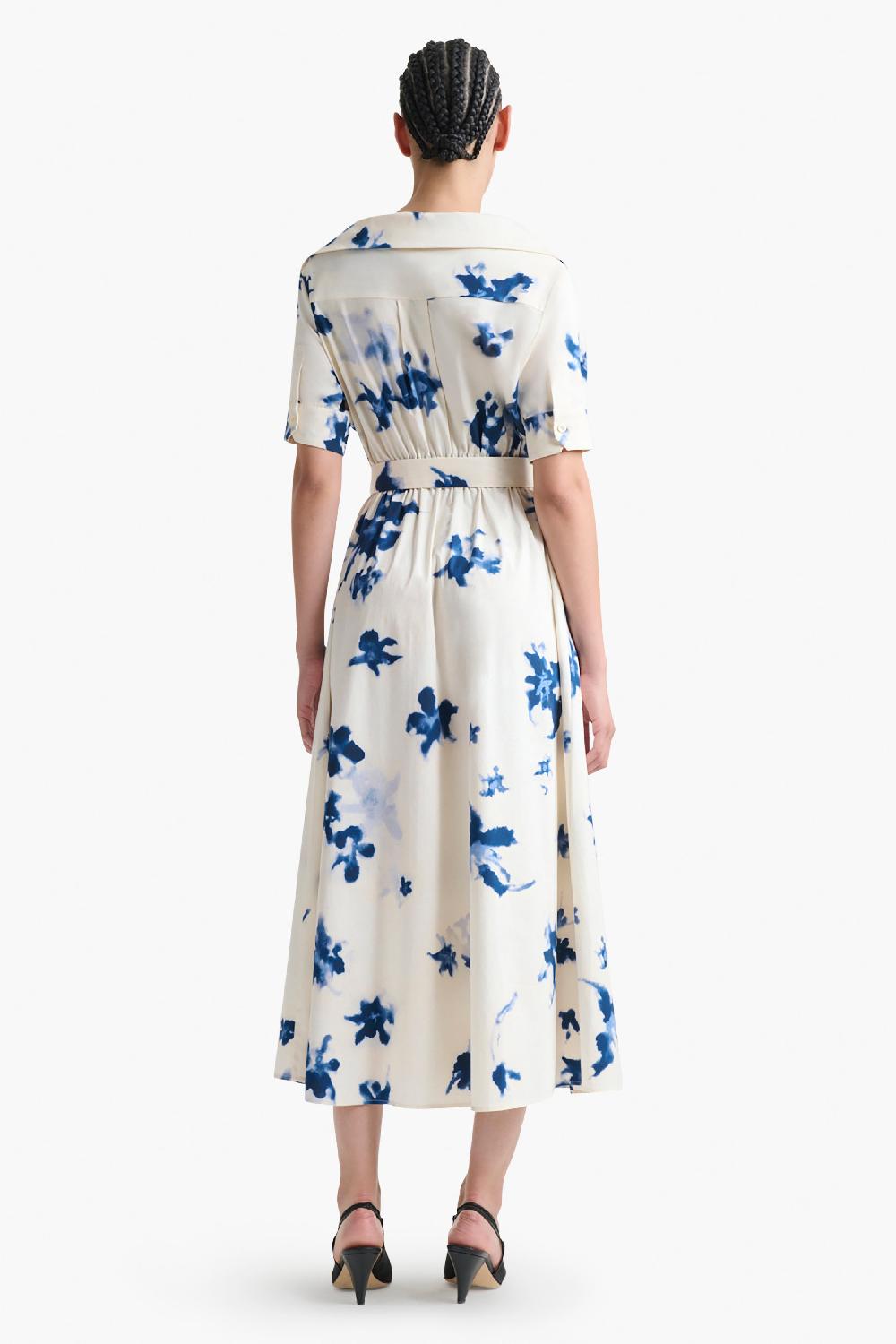 Altuzarra Lydia Dress Berry Blue Flowers