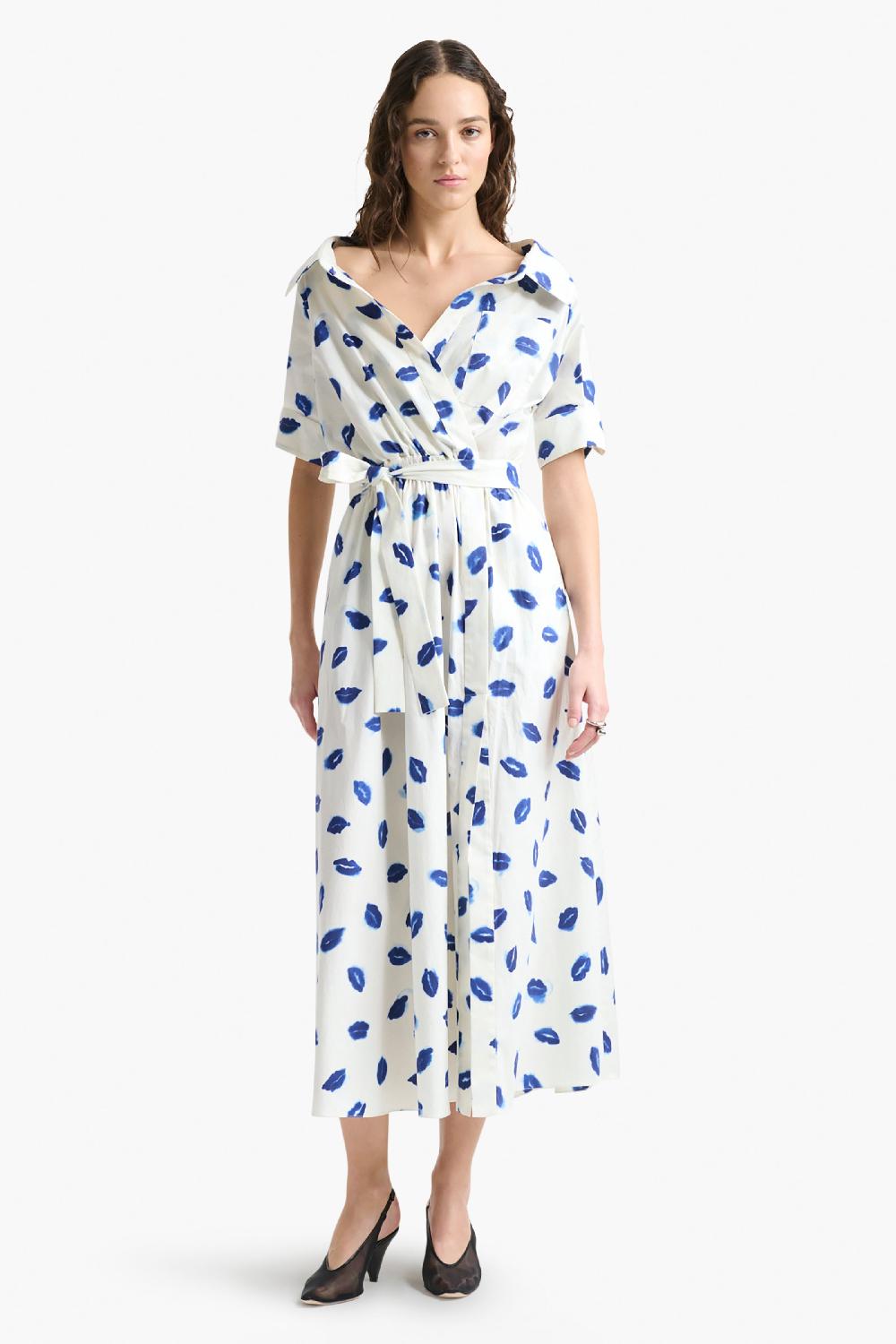 Altuzarra Lydia Dress Berry Blue Kisses