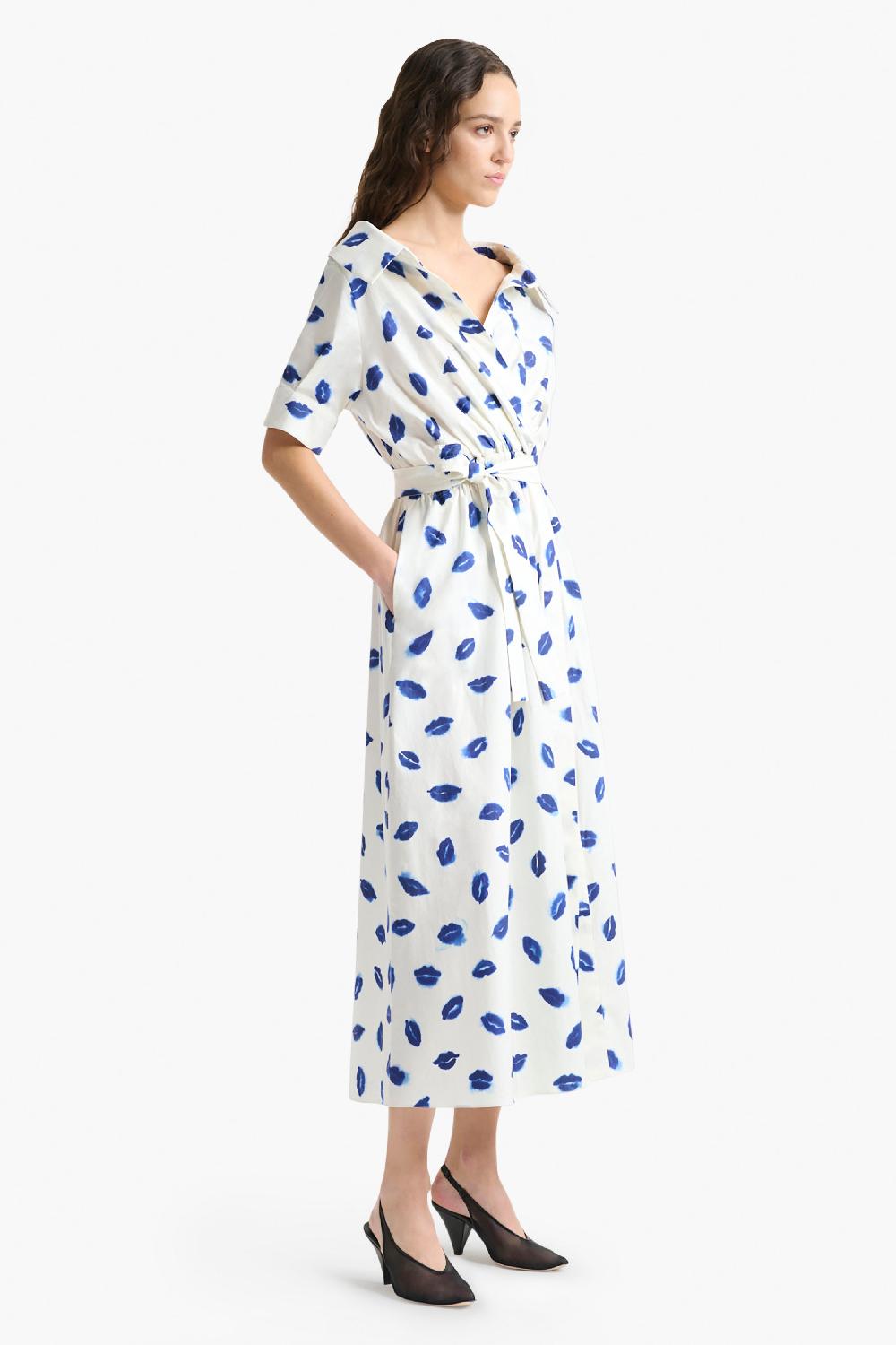 Altuzarra Lydia Dress Berry Blue Kisses