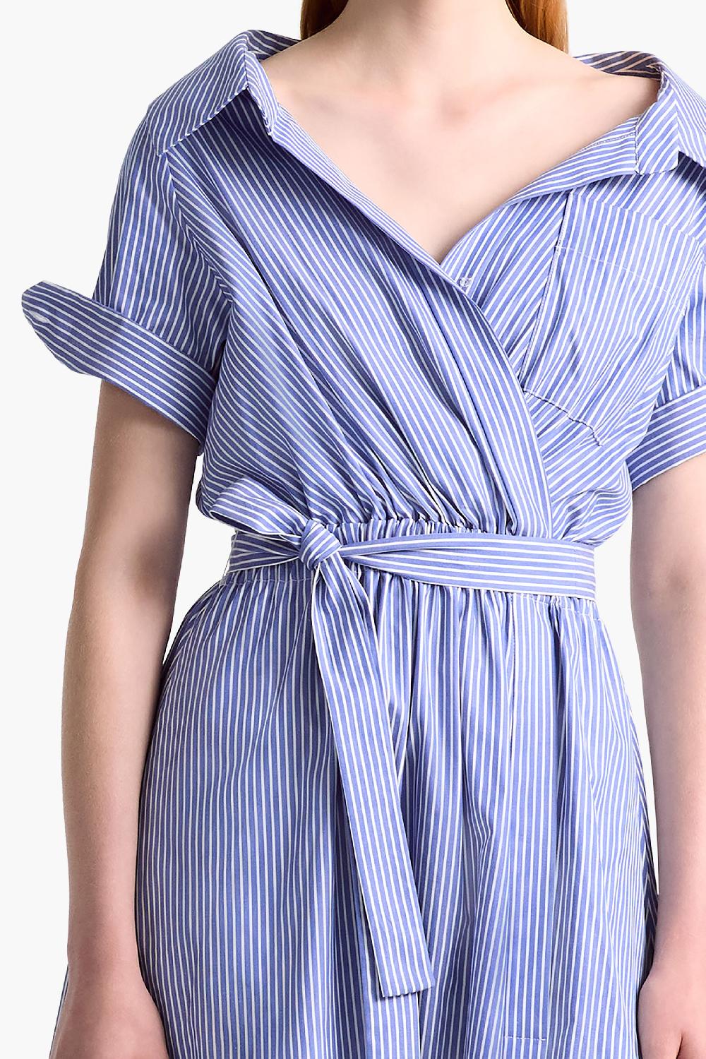 Altuzarra Lydia Dress Tidal Blue Stripe