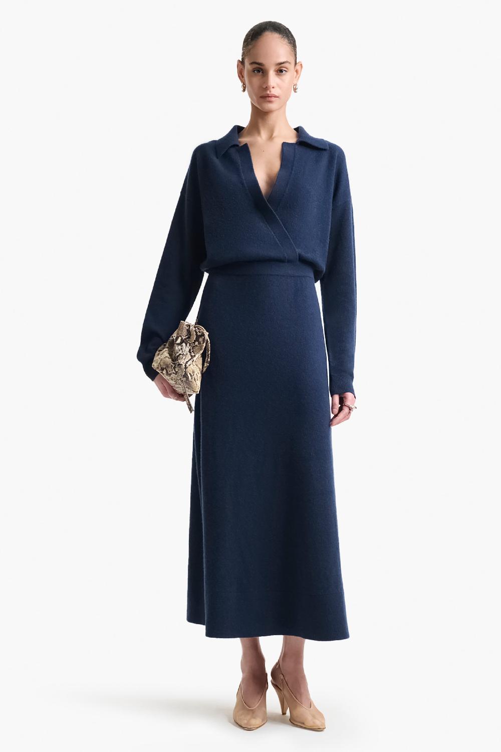 altuzarra Madleen Dress Navy