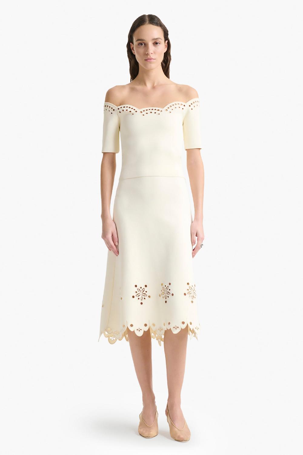 altuzarra Melly Skirt Ivory