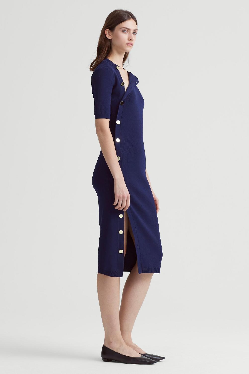 Altuzarra Minamoto Knit Dress Berry Blue
