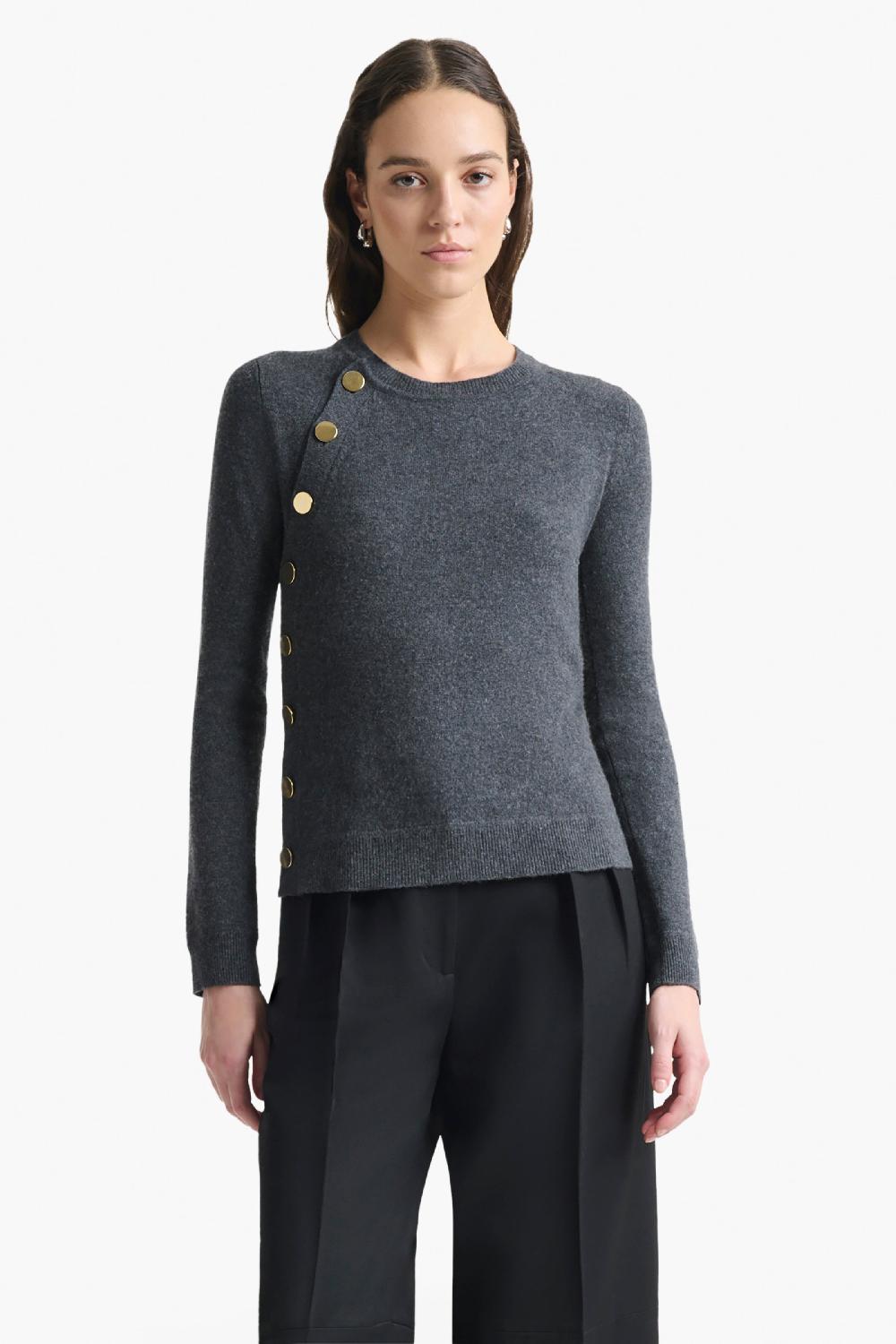 Altuzarra Minamoto Knit Sweater Carbon Melange
