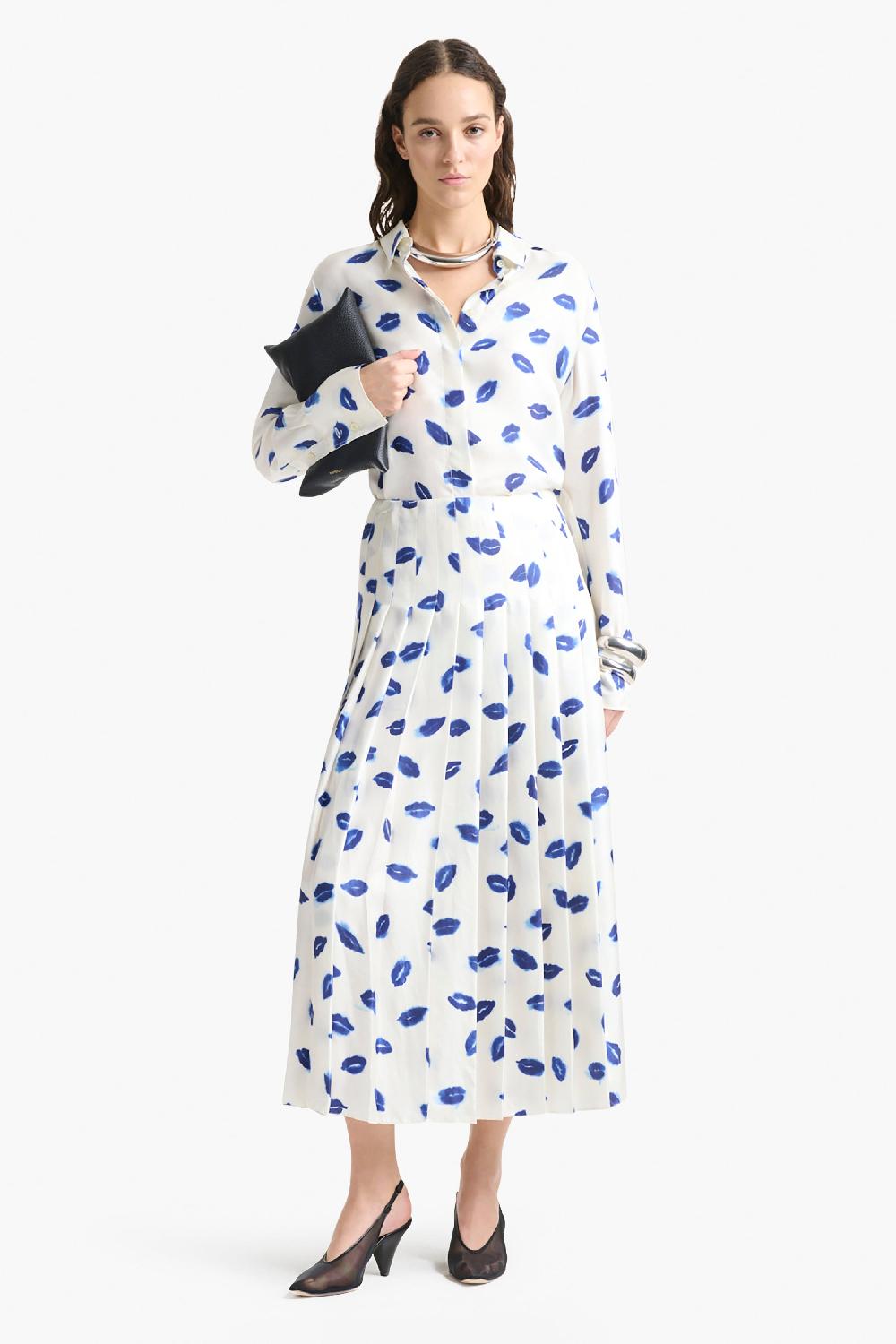 altuzarra Monti Skirt Berry Blue Kisses