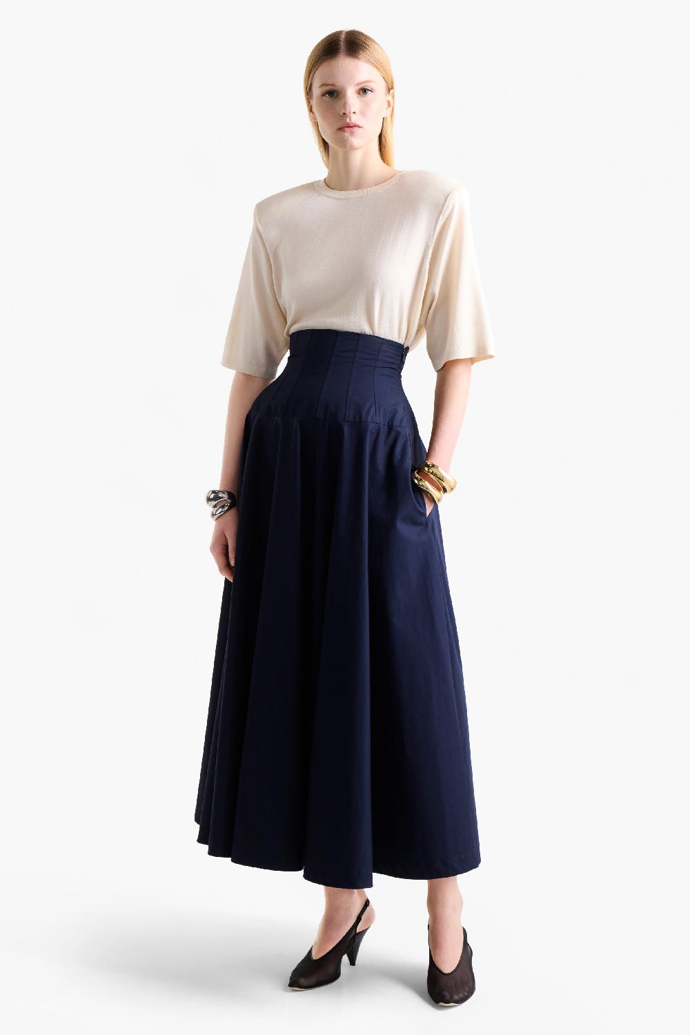 altuzarra Nell Skirt Berry Blue