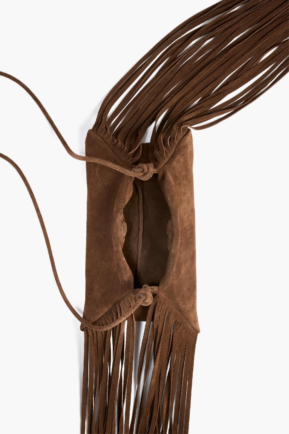 Altuzarra Origami With Fringe Mini Bag Chocolate