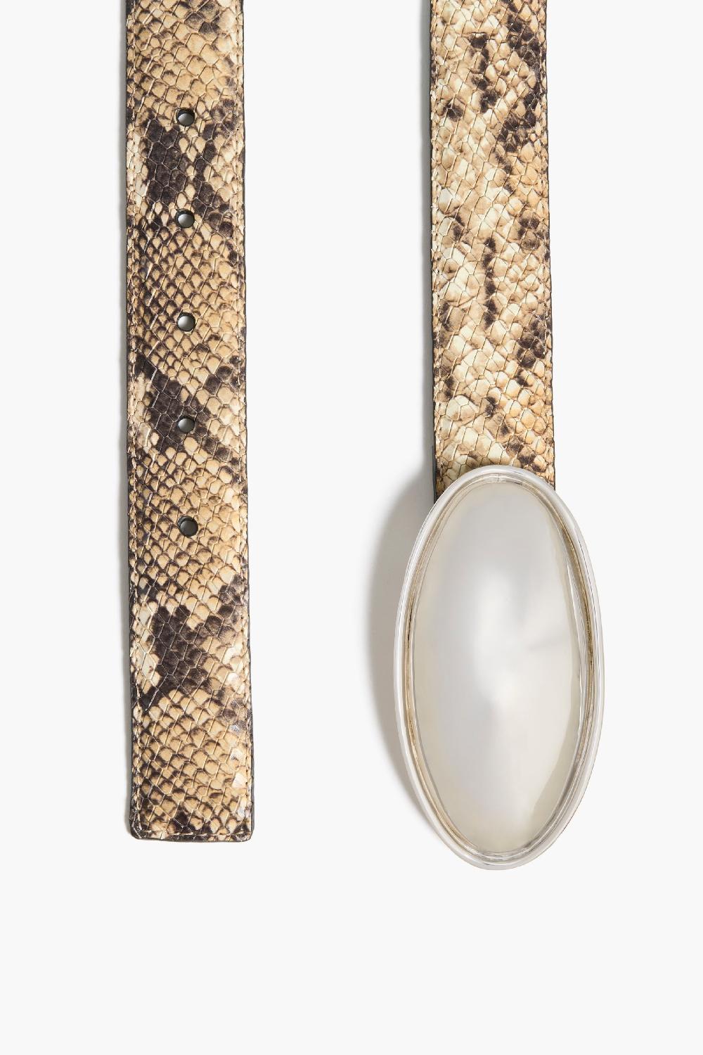 Altuzarra Oval Plaque Belt Phyton Macchia