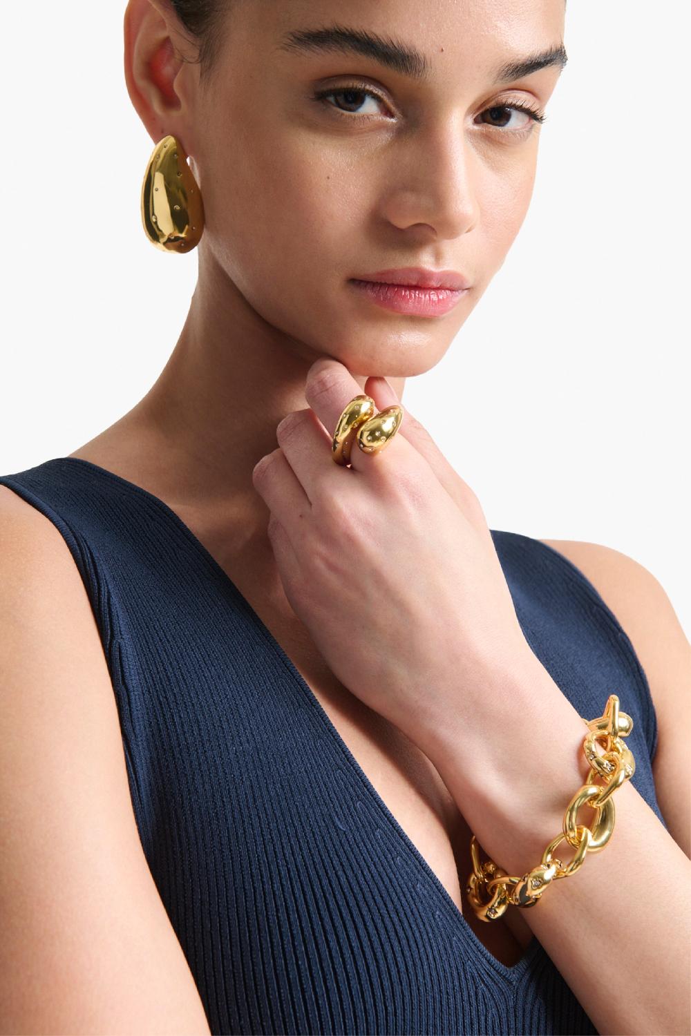 altuzarra Oversized Drop Earring Gold