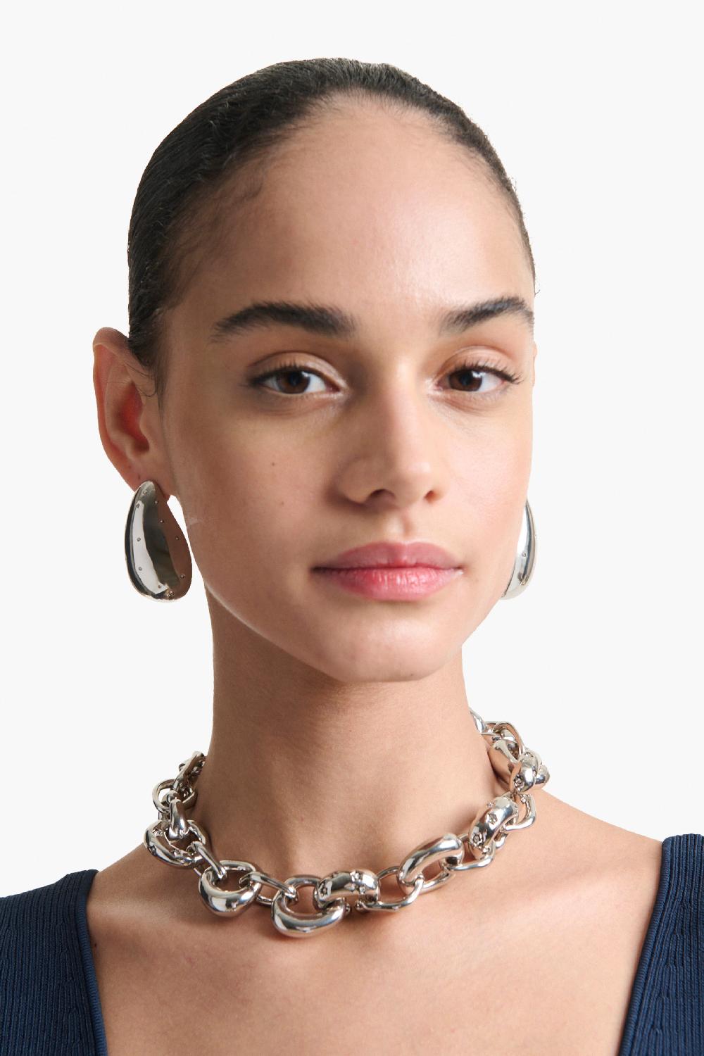 altuzarra Oversized Drop Earring Shiny Silver