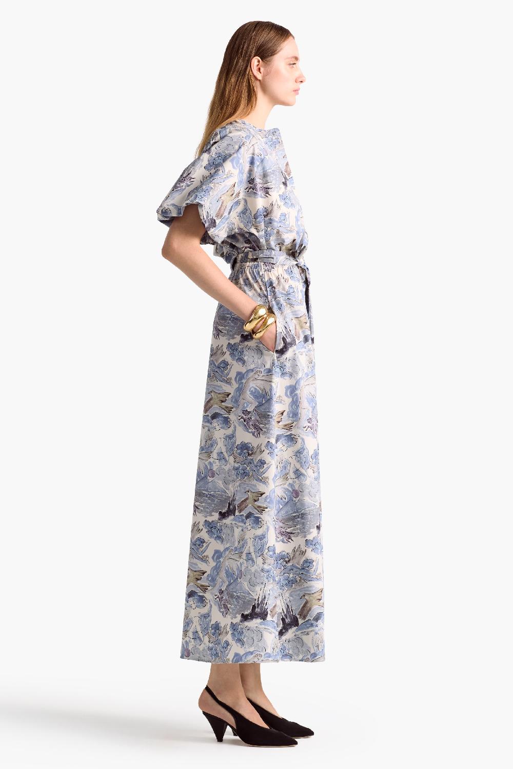 Altuzarra Paulina Dress Berry Blue Mythical