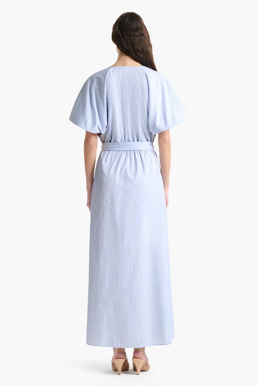 Altuzarra Paulina Dress Dove Grey Banker Stripe