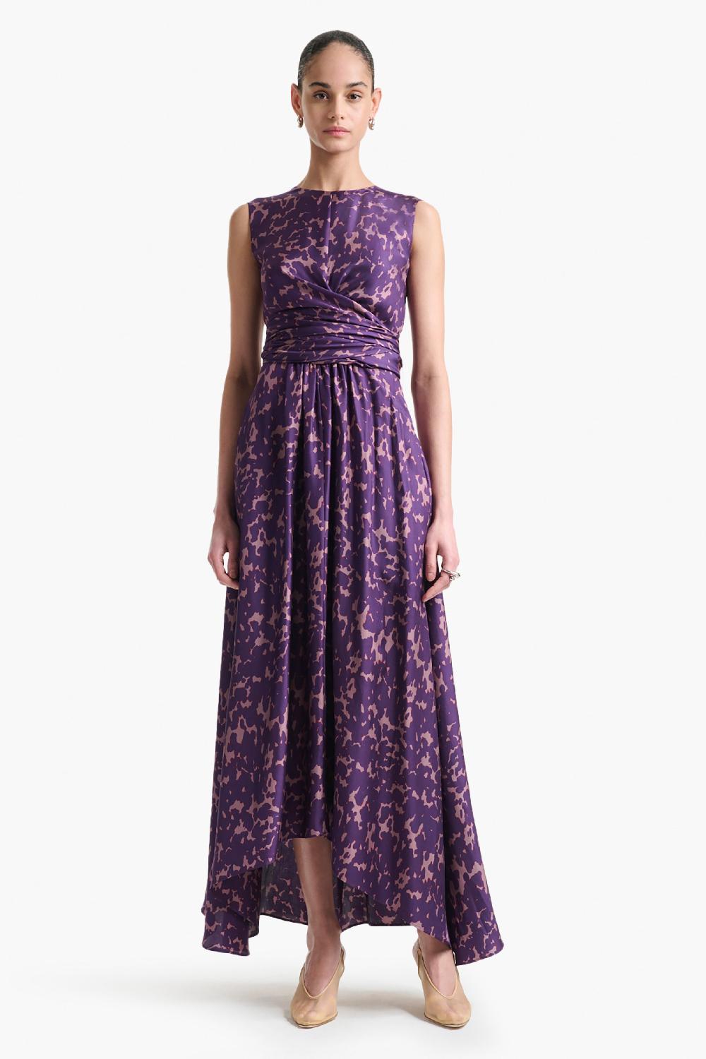 Altuzarra Penny Dress Deep Mauve Tortoise