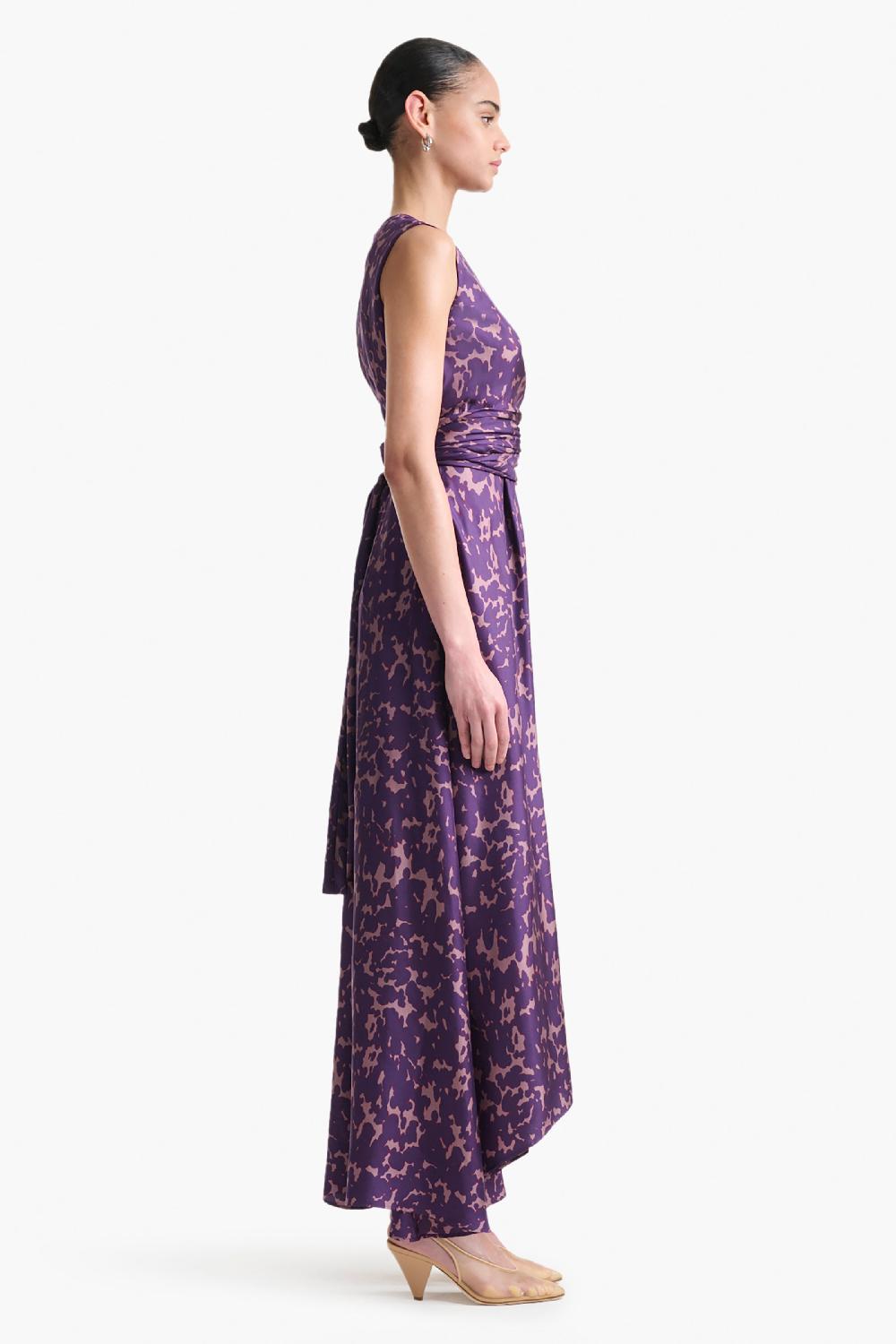 Altuzarra Penny Dress Deep Mauve Tortoise