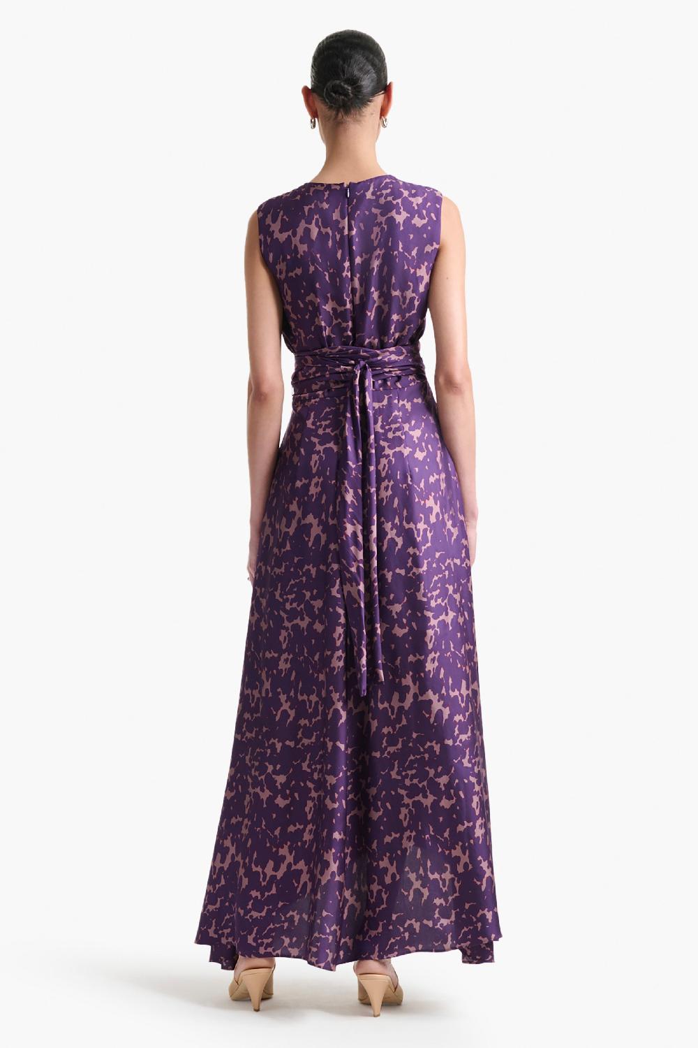 Altuzarra Penny Dress Deep Mauve Tortoise