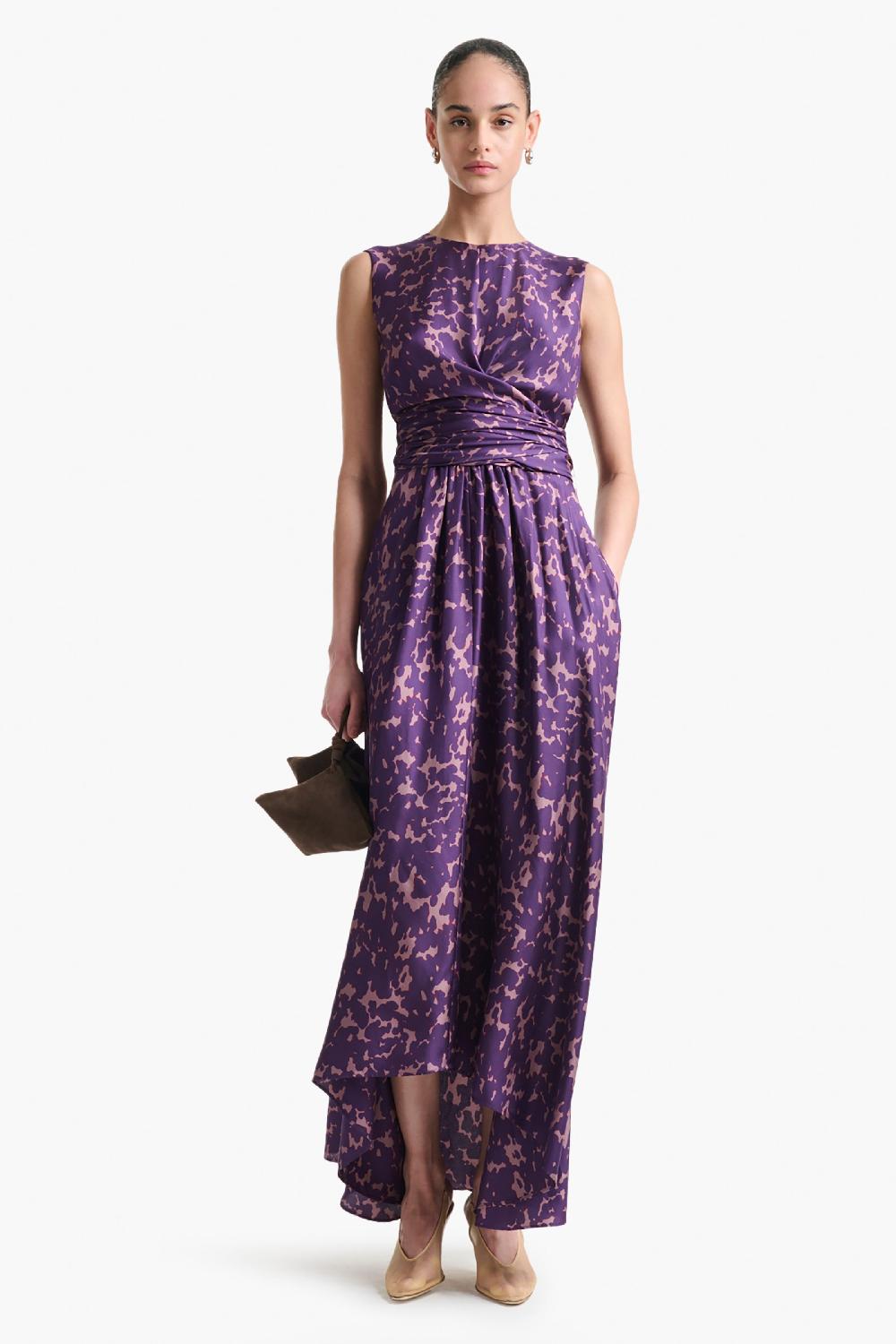 altuzarra Penny Dress Deep Mauve Tortoise