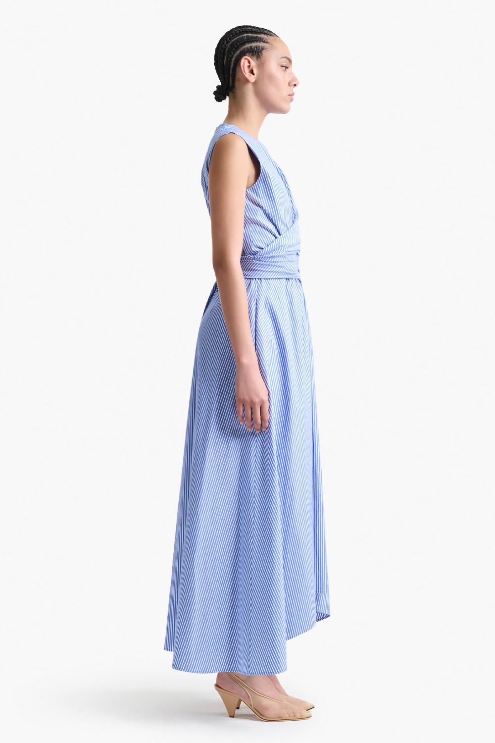 Altuzarra Penny Dress Tidal Blue Stripe