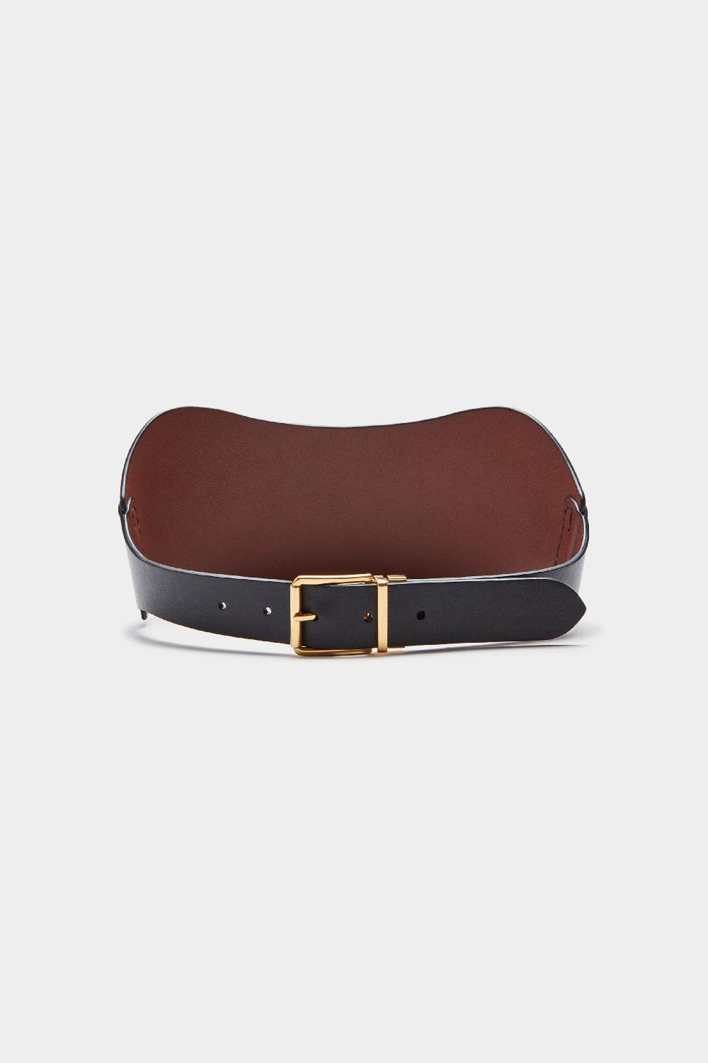 Altuzarra Reversible Corset Belt Black/Woody