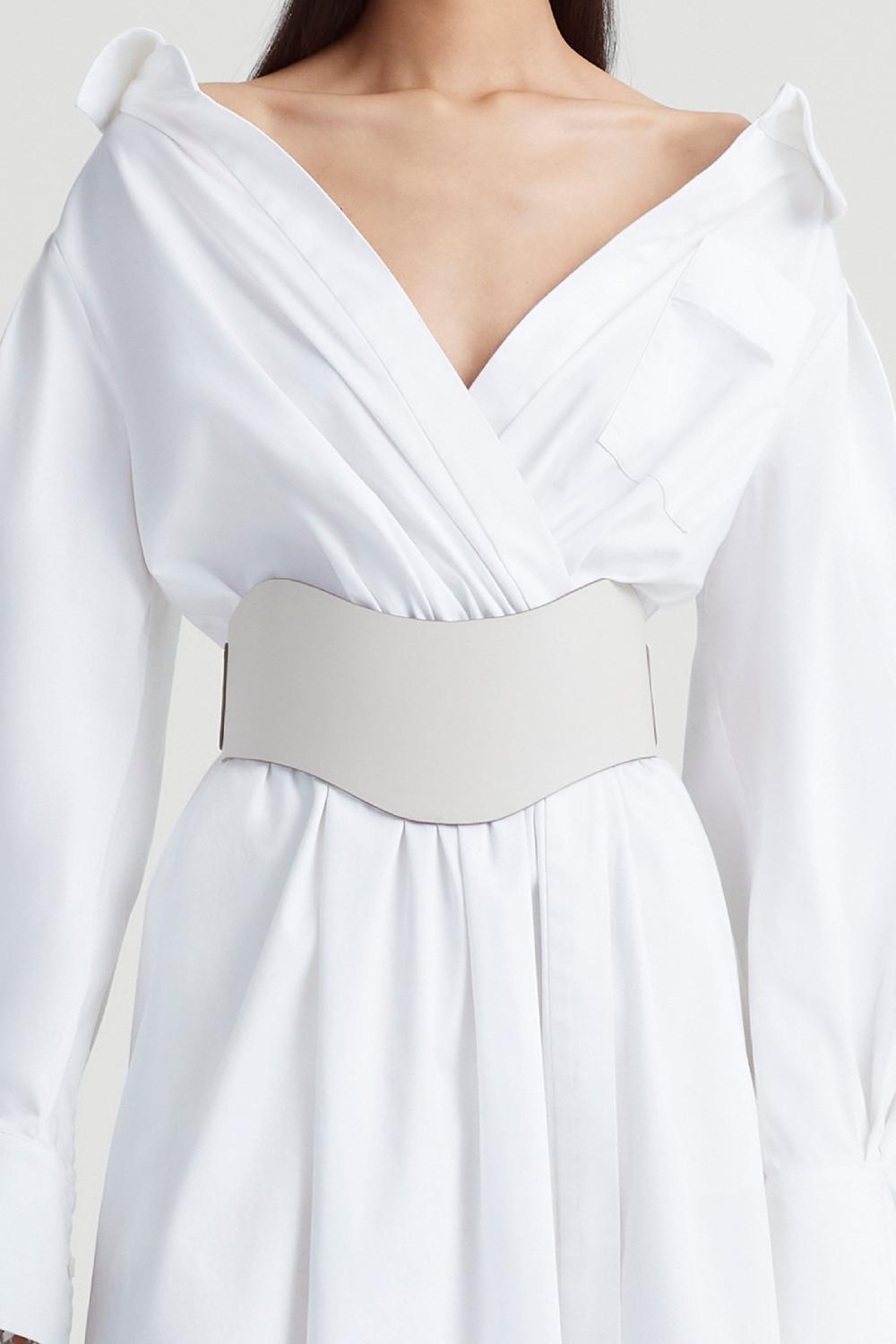 Altuzarra Reversible Corset Belt Truffle/Ivory