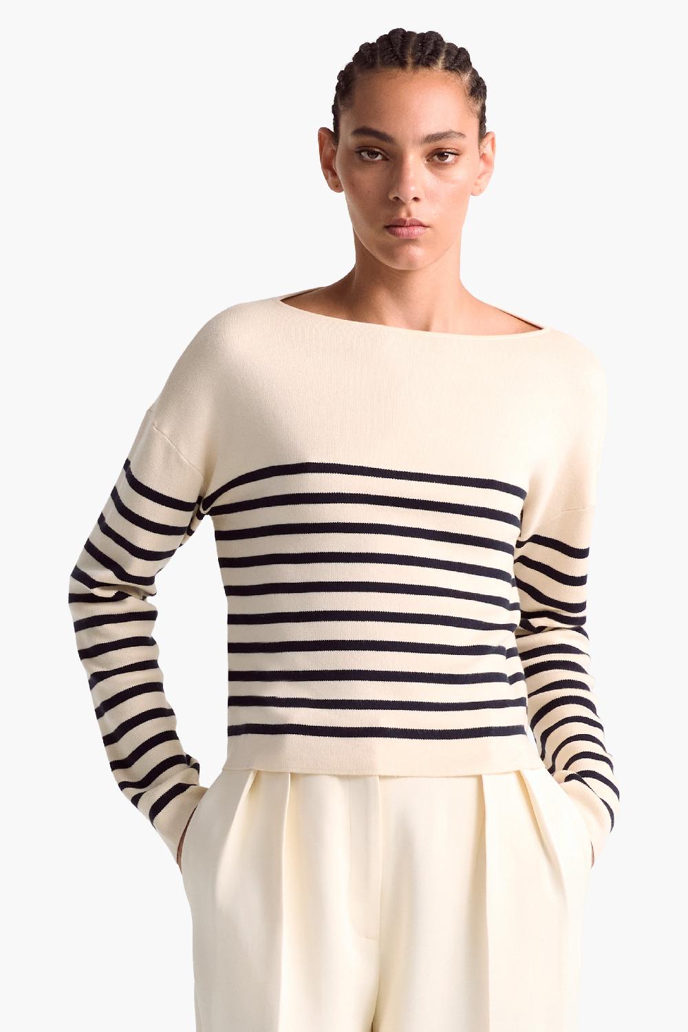 altuzarra Ronnie Sweater Ivory/Berryblue