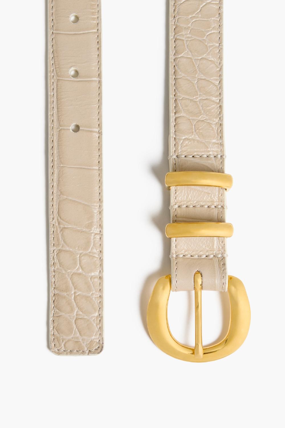 Altuzarra Round Buckle Belt Taupe