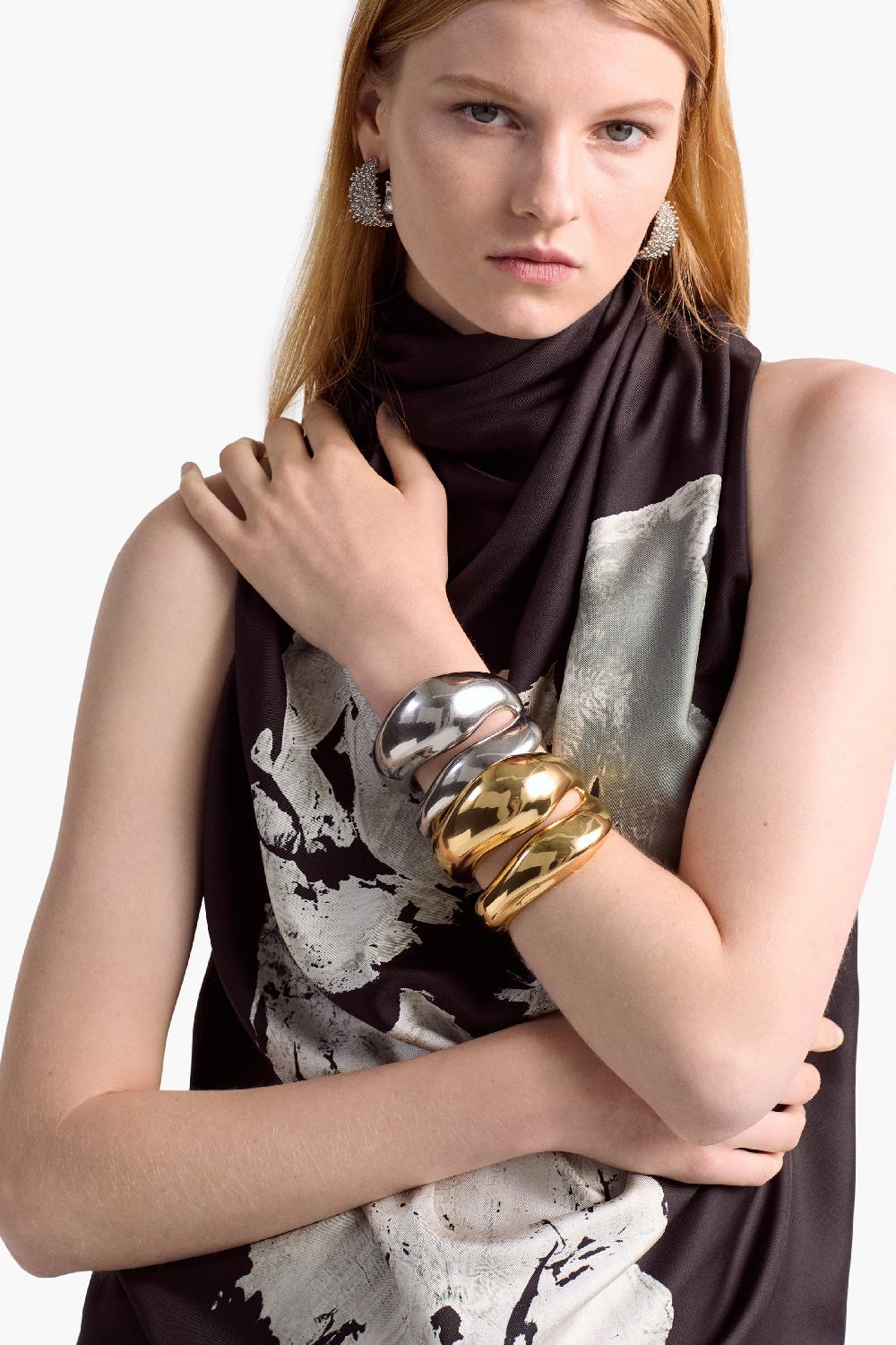 altuzarra Sculptural Cuff Shiny Silver