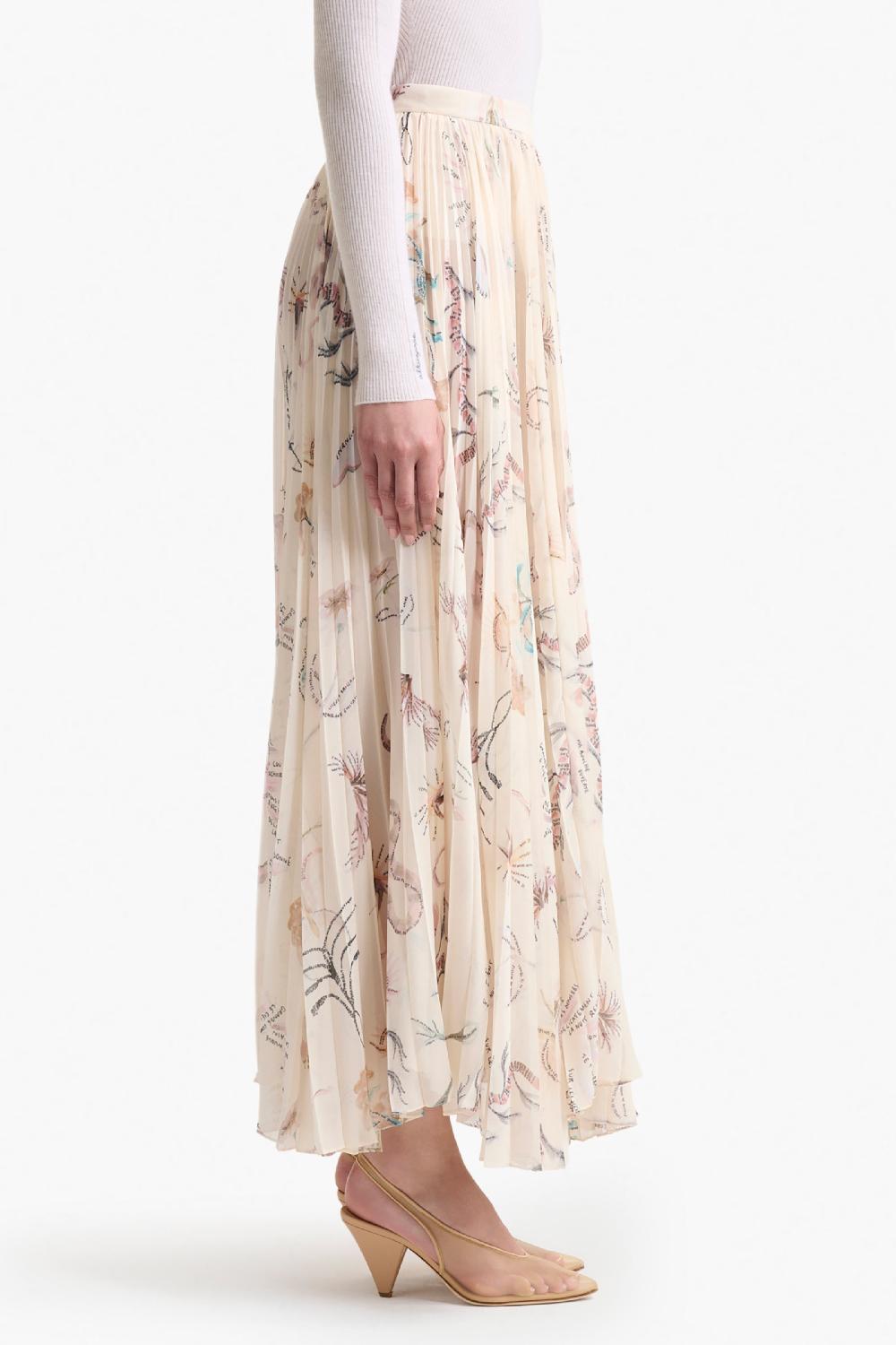 Altuzarra Sif Skirt Ivory Tatoo Allover