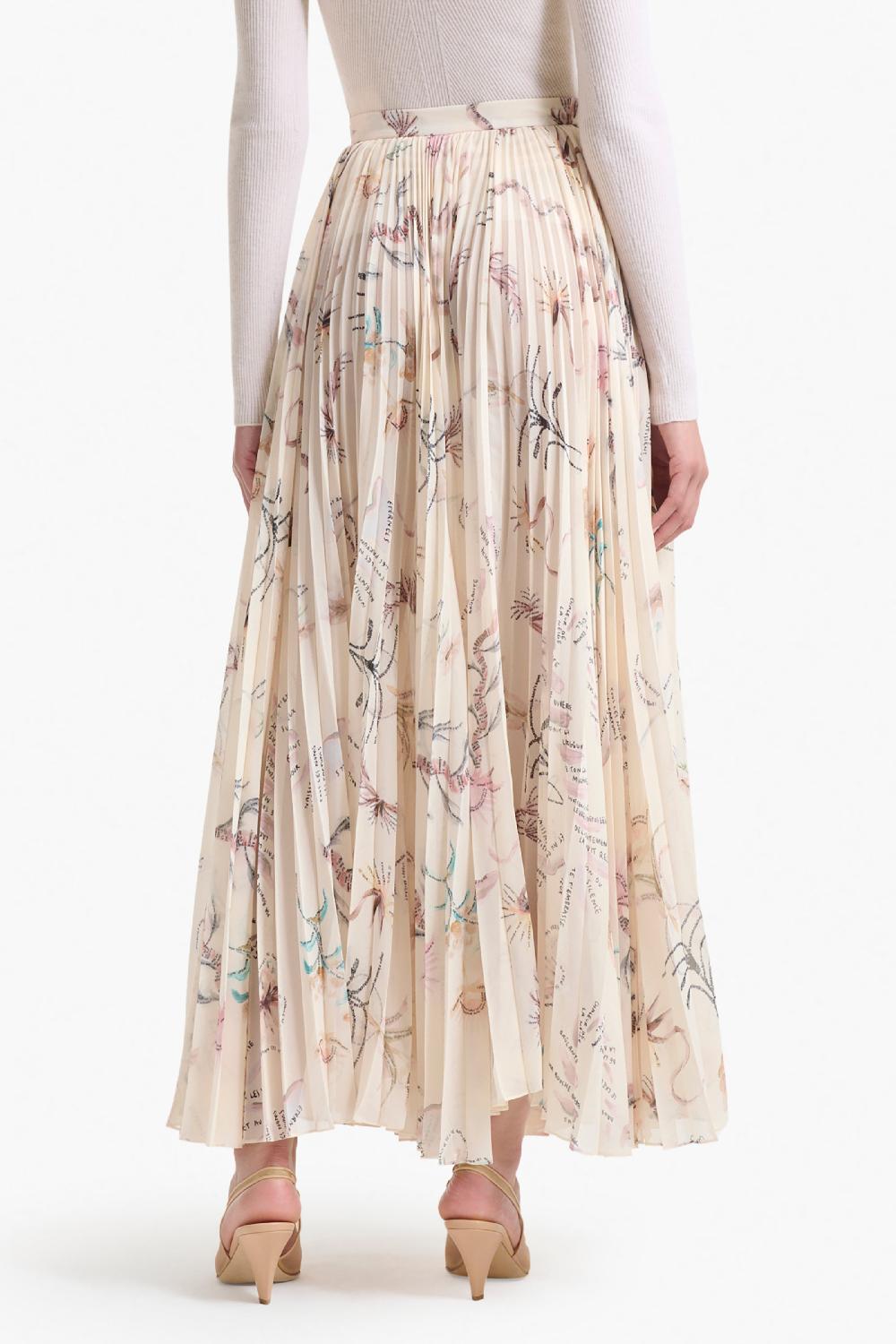 Altuzarra Sif Skirt Ivory Tatoo Allover