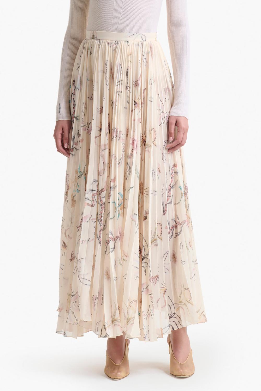 Altuzarra Sif Skirt Ivory Tatoo Allover