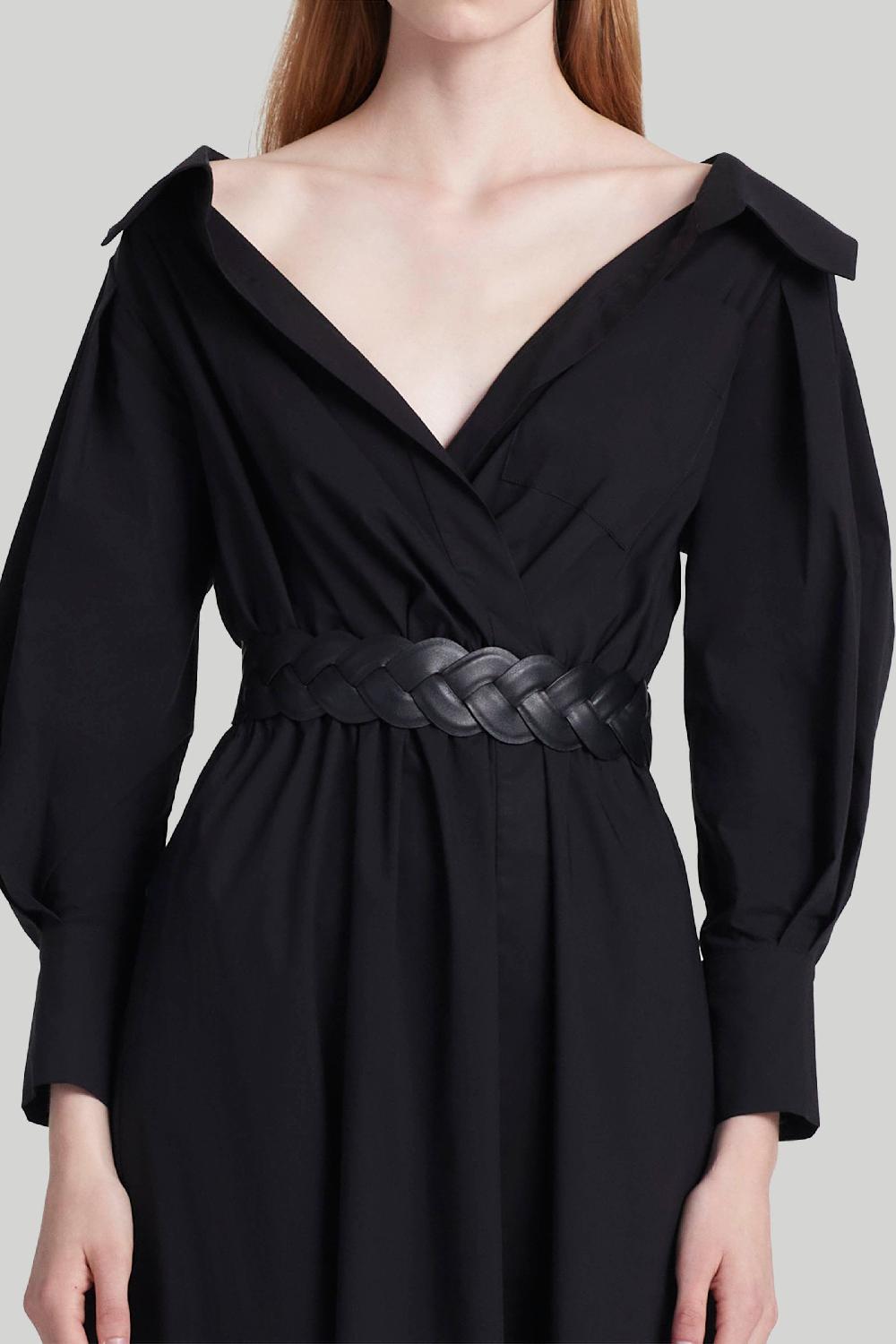 altuzarra Skinny Braid Belt Black