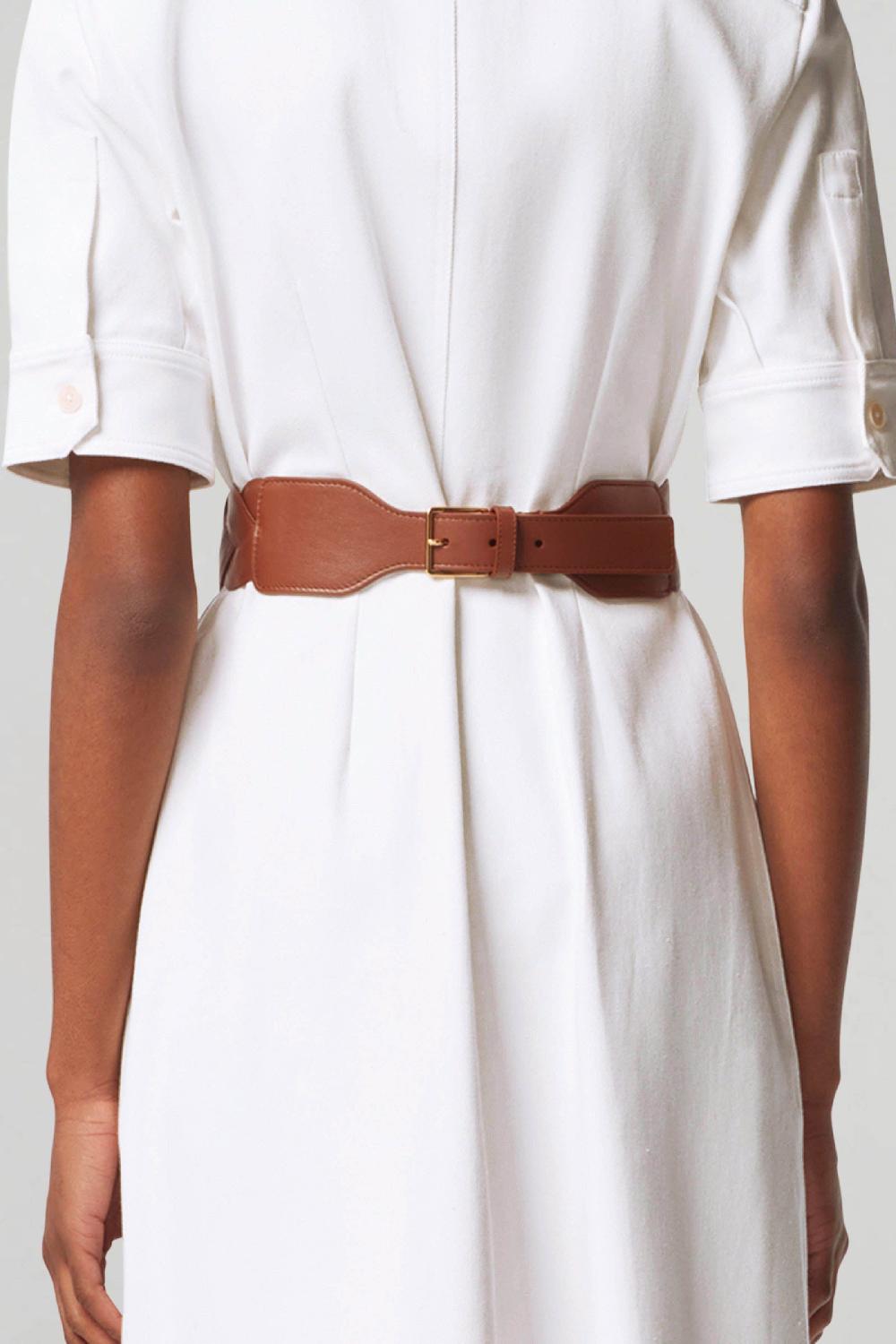 Altuzarra Skinny Braid Belt Cognac