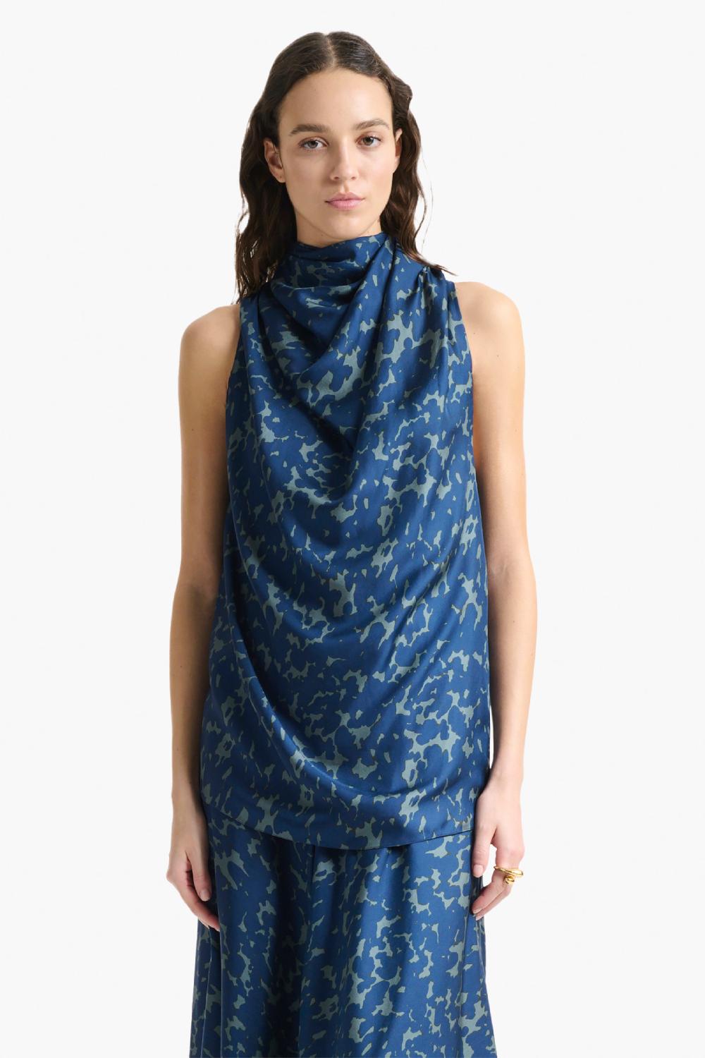 Altuzarra Sleary Top Smoke Azure Tortoise