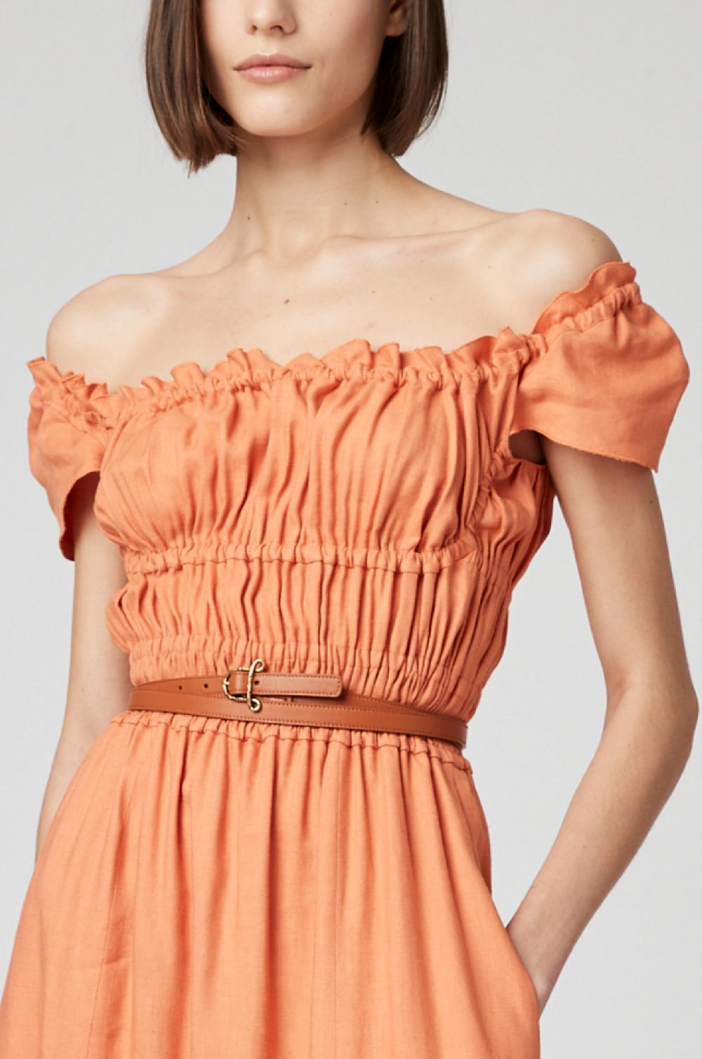 Altuzarra Small A Belt Cognac