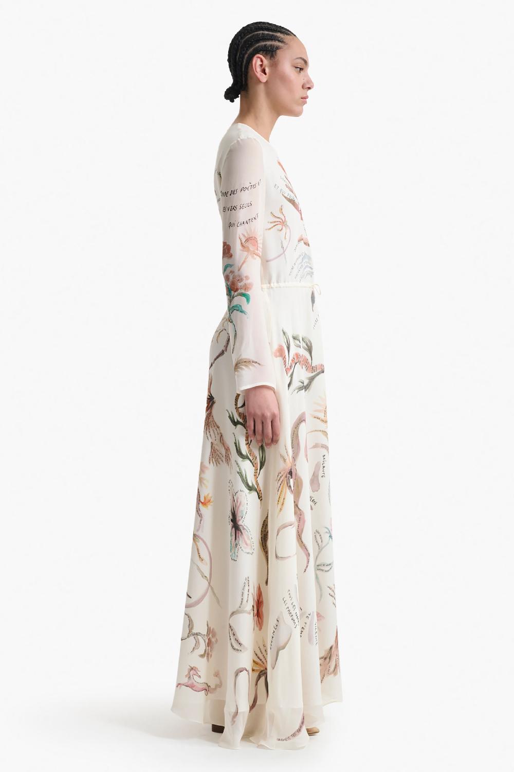 Altuzarra Sybbeline Dress Ivory Figurative Tattoo