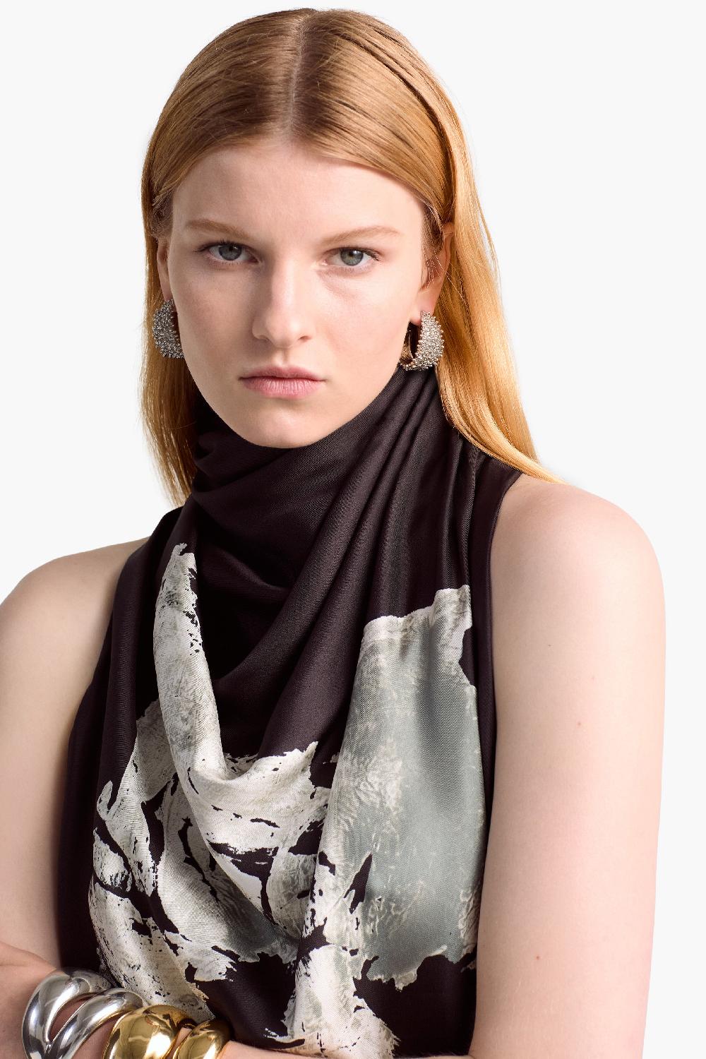 altuzarra Textured Hoop Earrings Shiny Silver