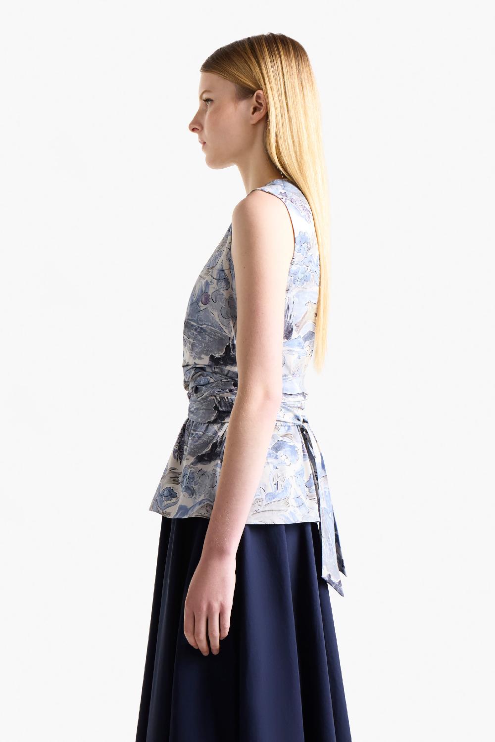 Altuzarra Tizzy Top Berry Blue Mythical