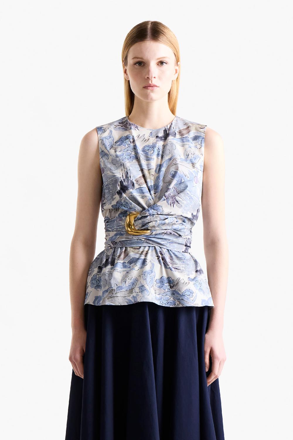 altuzarra Tizzy Top Berry Blue Mythical