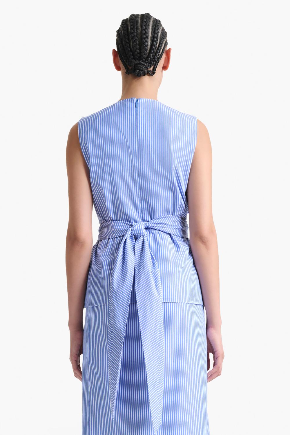 Altuzarra Tizzy Top Tidal Blue Stripe