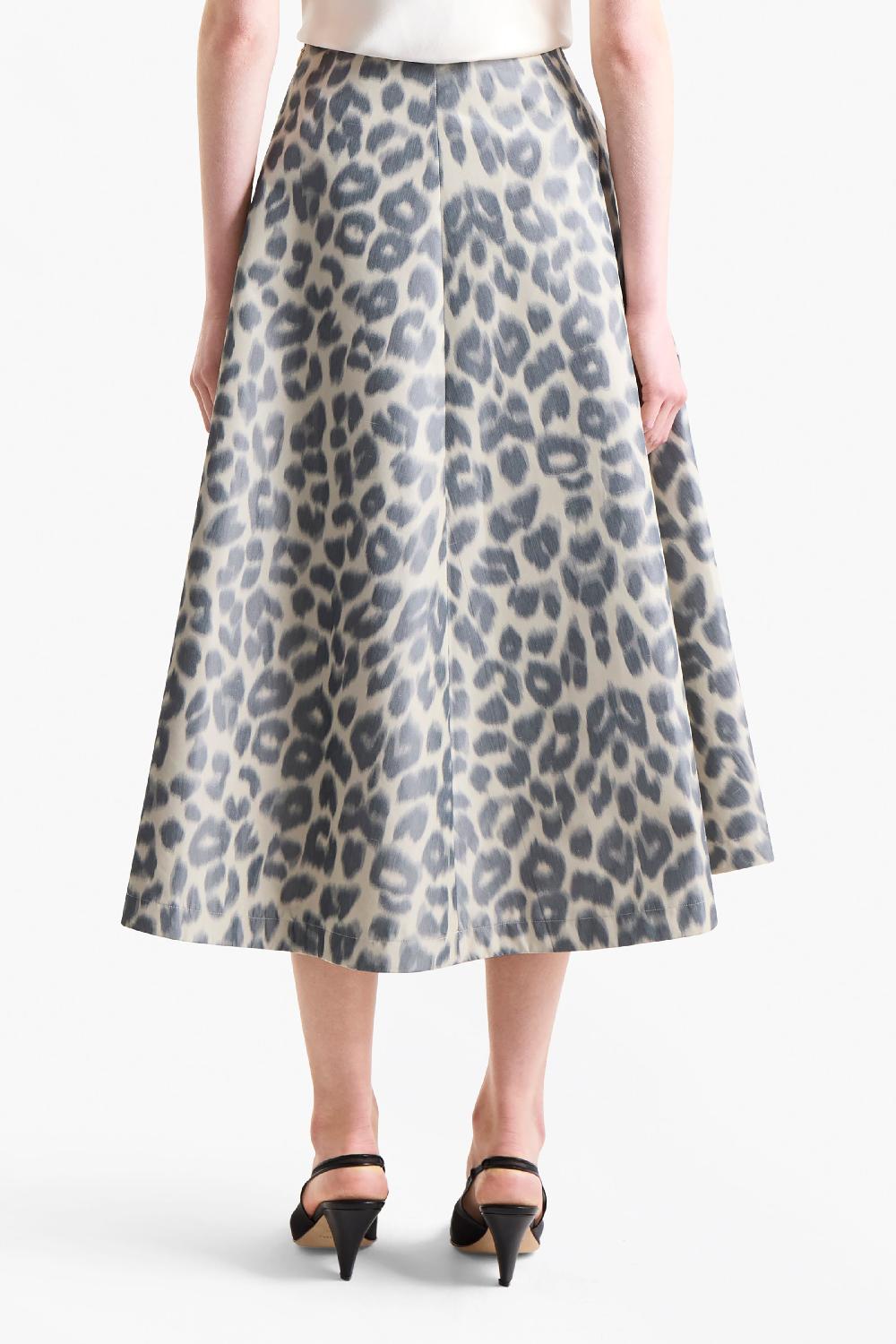 Altuzarra Varda Skirt Antique Pearl Leopard