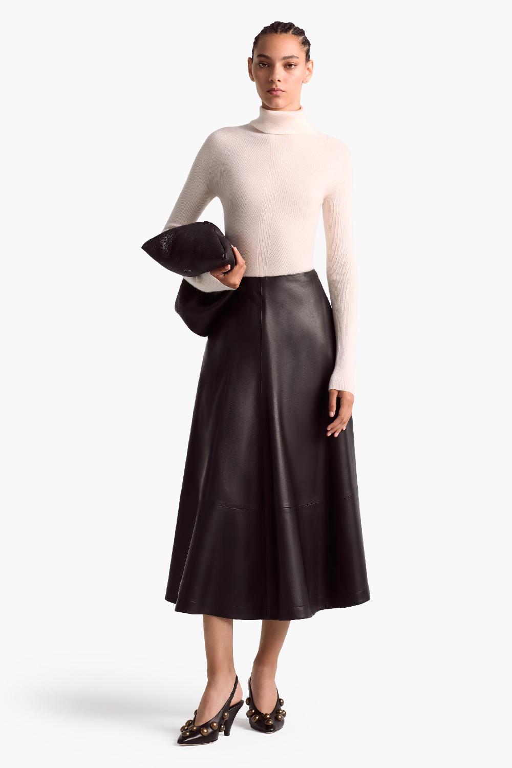 altuzarra Varda Skirt Black Leather