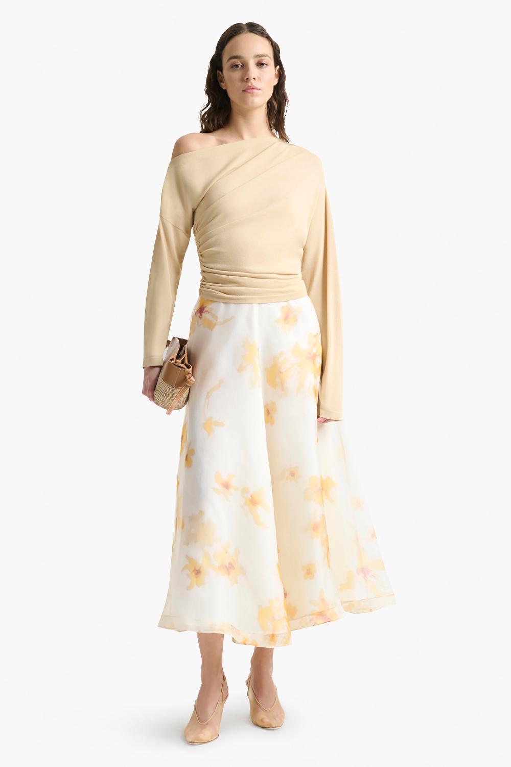 altuzarra Varda Skirt Ivory Flowers