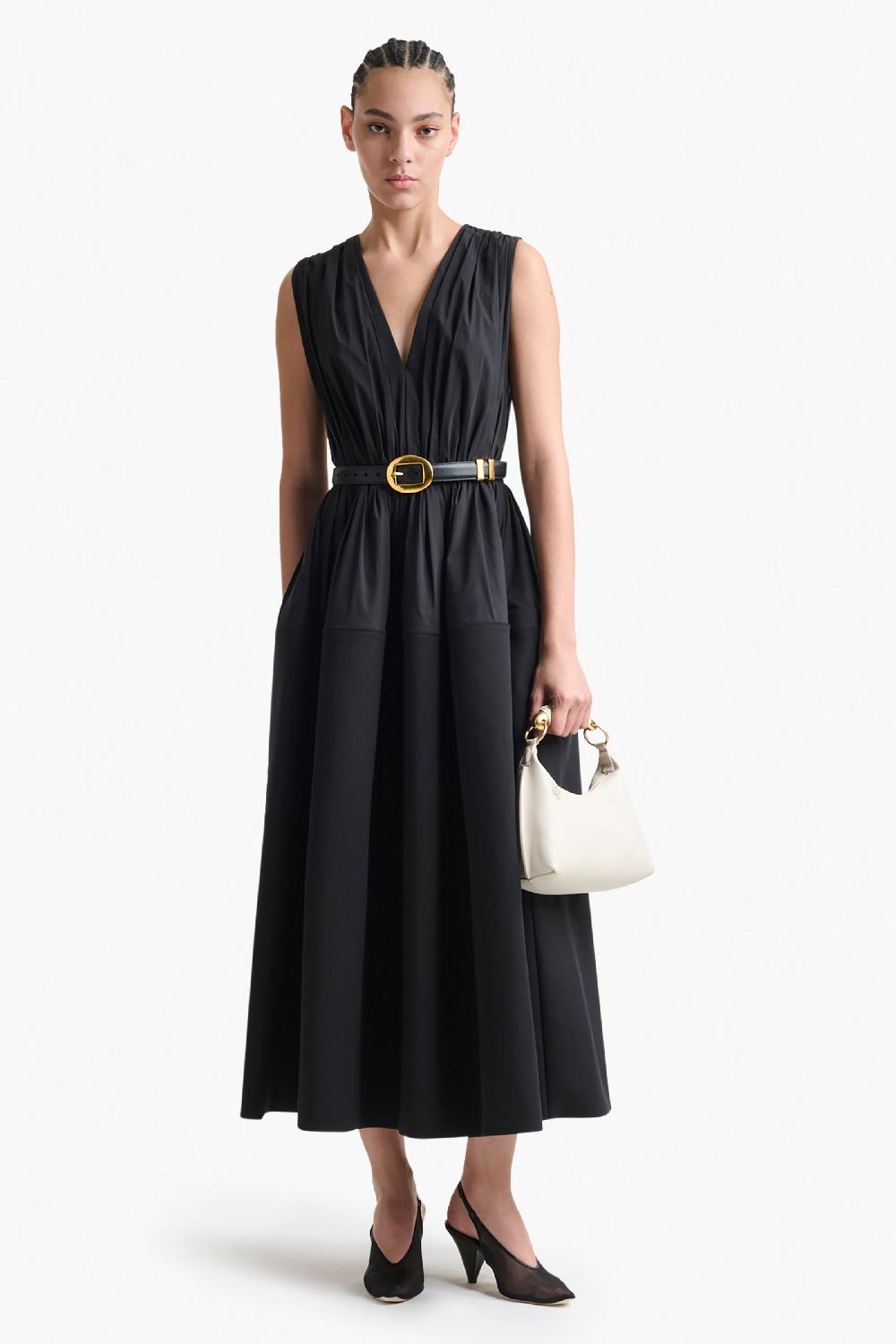 Altuzarra Vintage Brass Buckle Belt Black